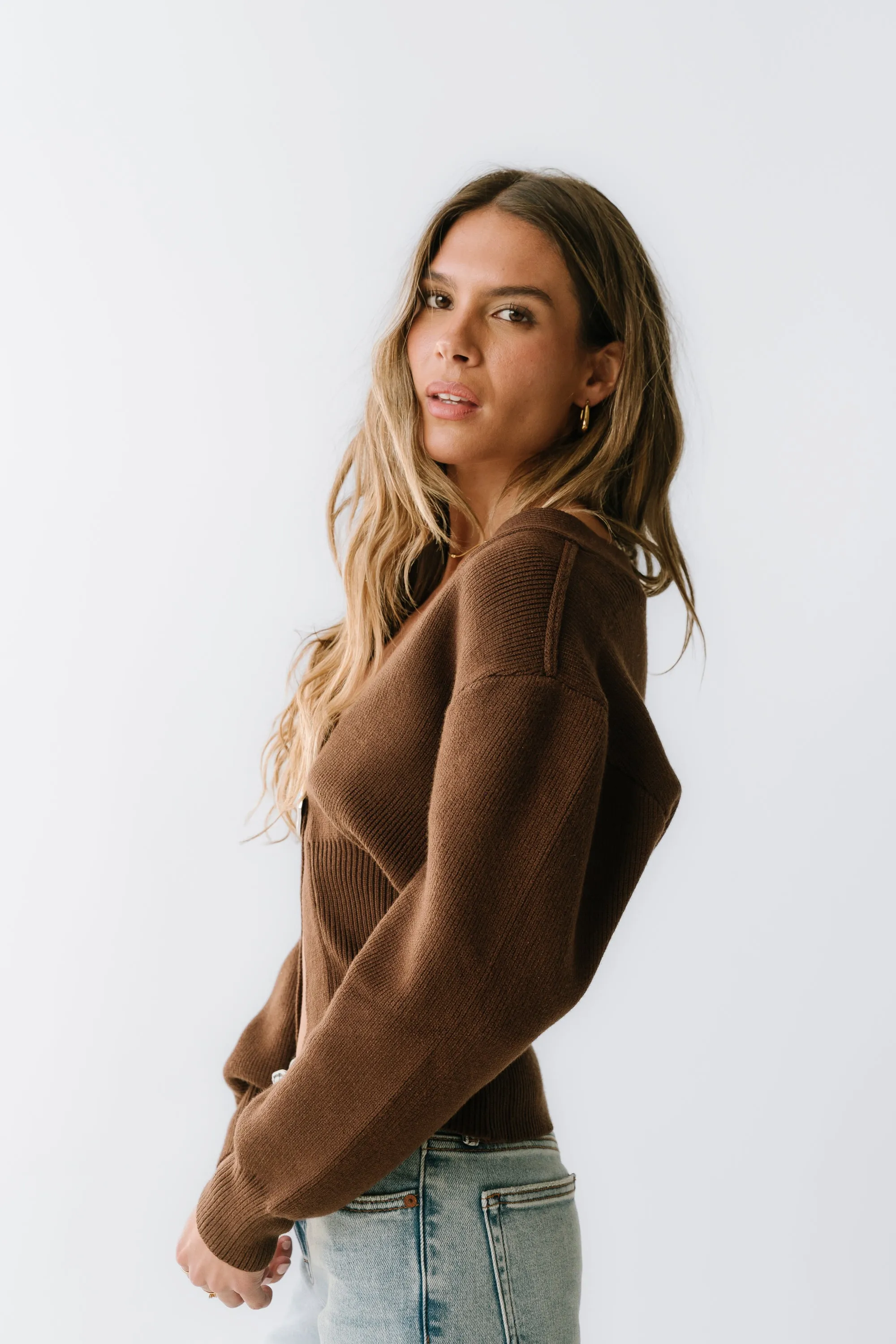 Minnie Knit Cardigan in Brown - FINAL SALE sold by bohme product image thumbnail 5