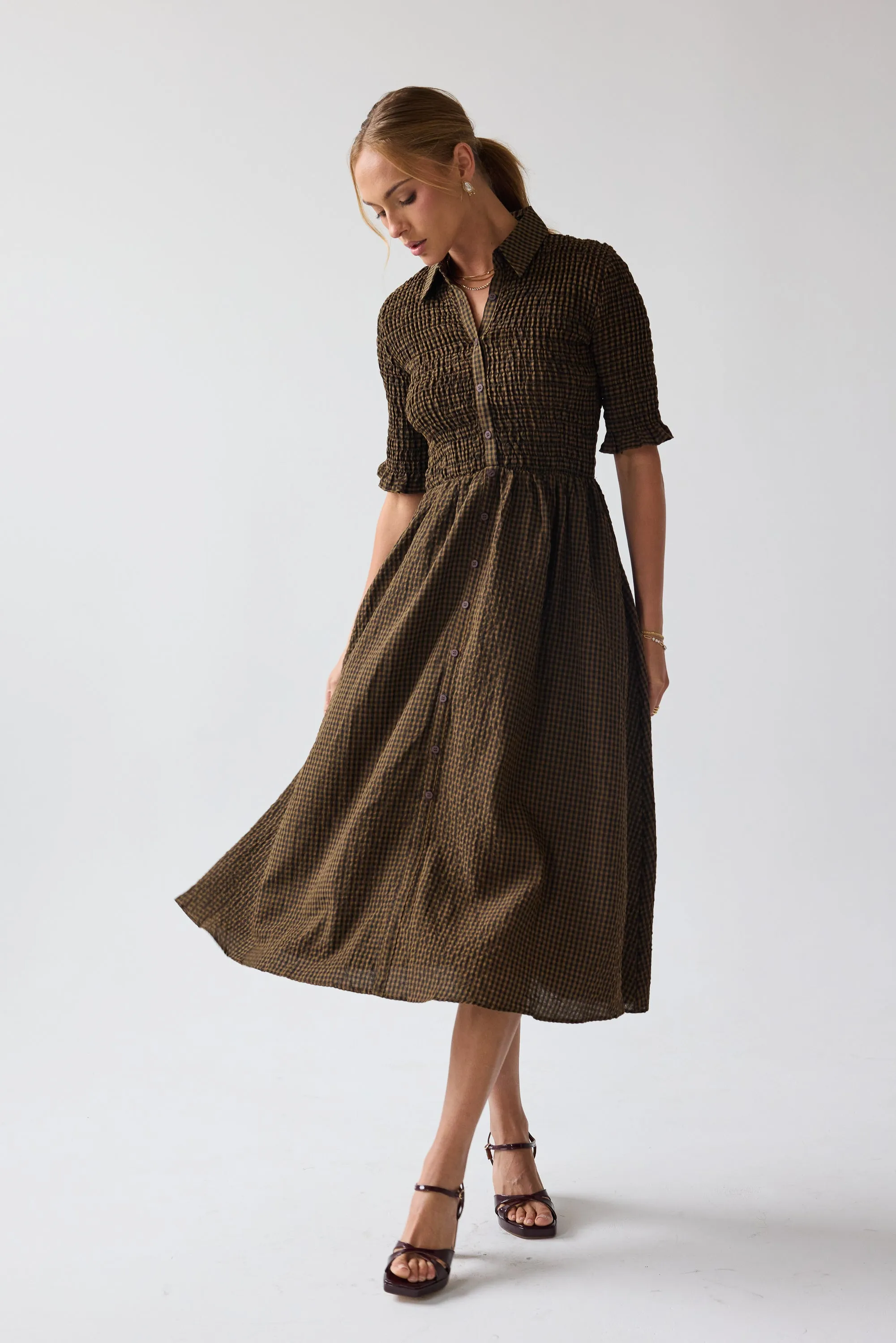 Jonas Gingham Midi Dress sold by bohme product image thumbnail 2
