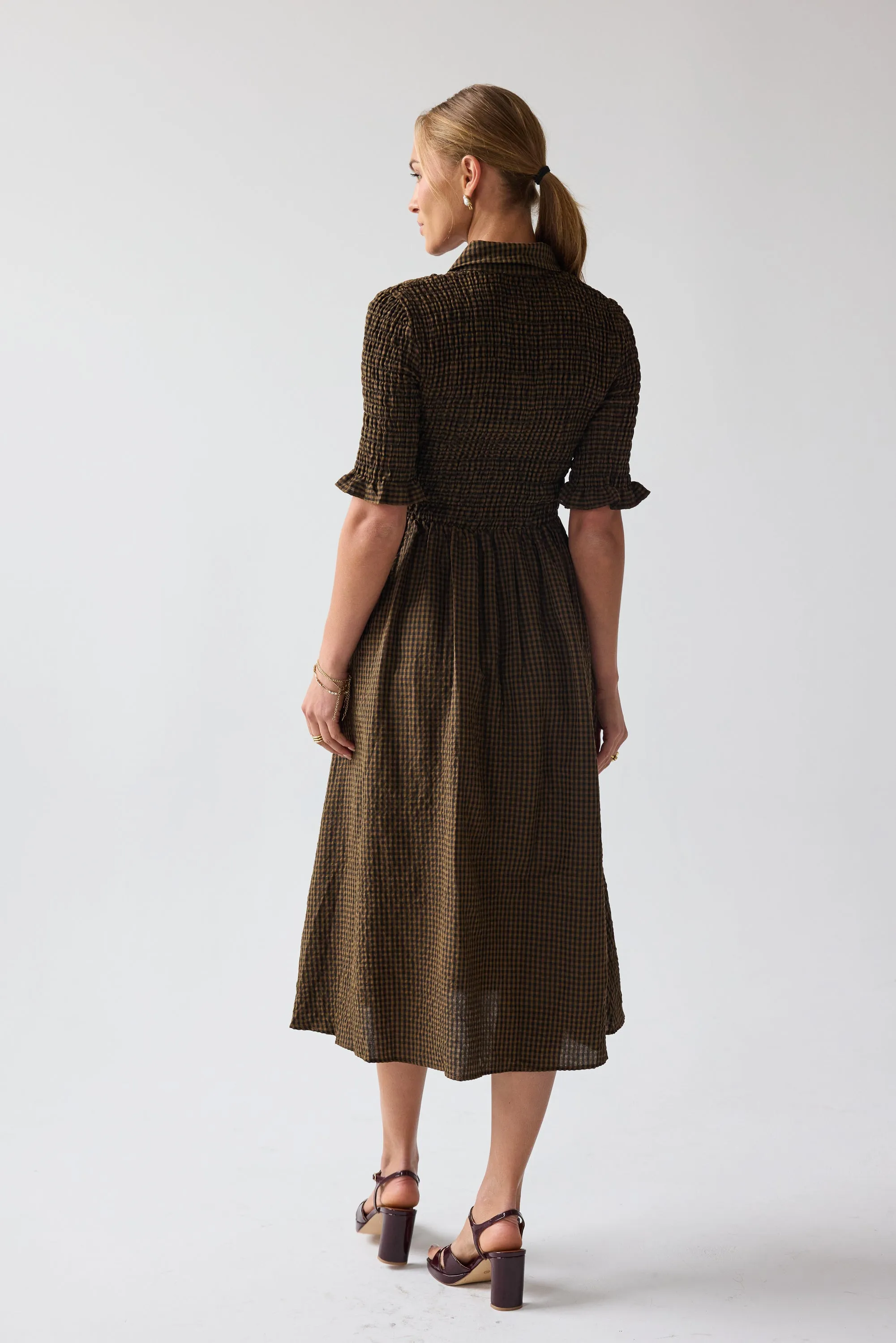 Jonas Gingham Midi Dress sold by bohme product image thumbnail 3