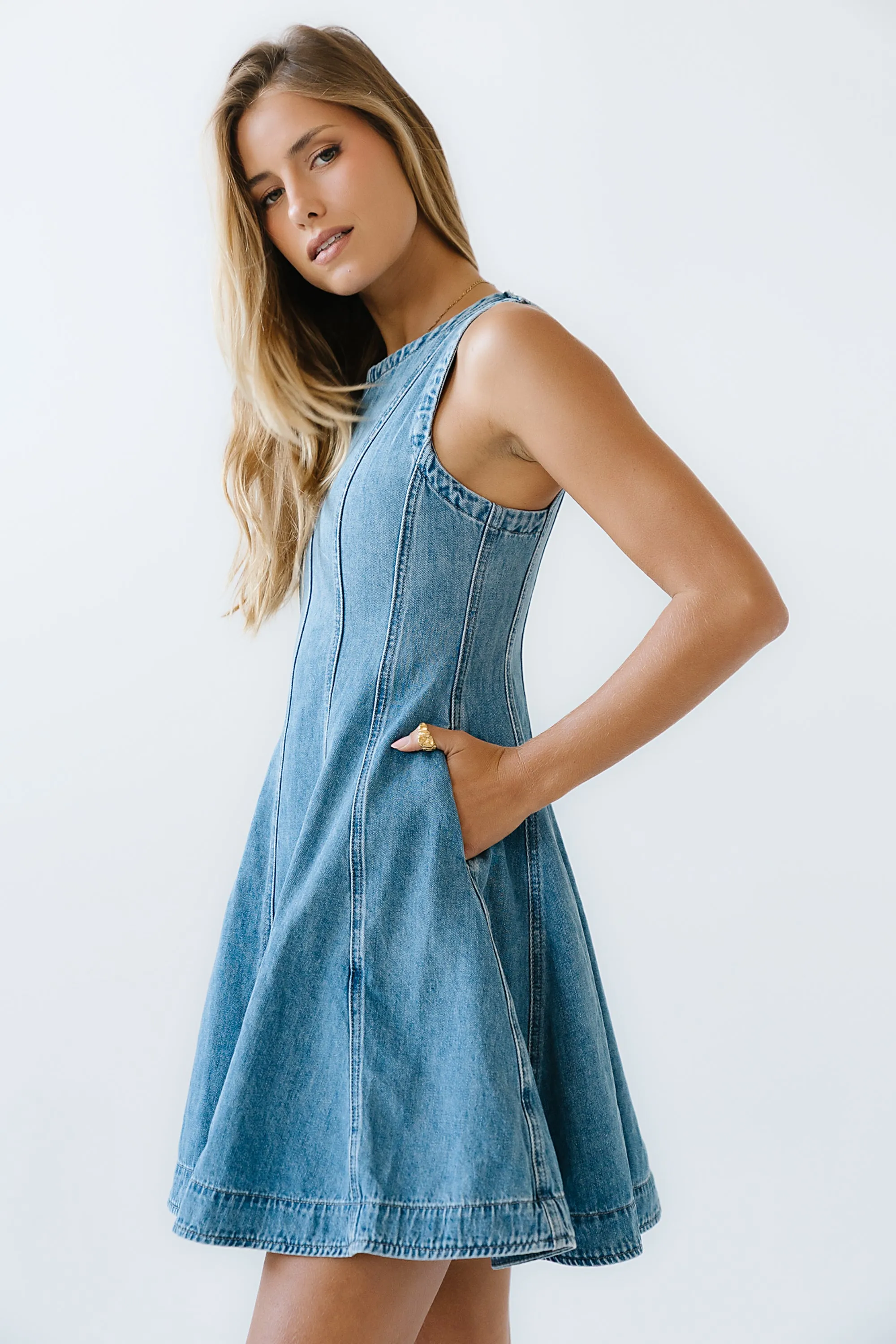 Erika Denim Mini Dress sold by bohme product image thumbnail 4