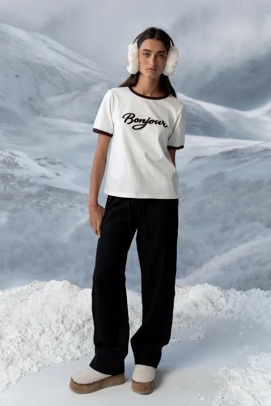 Bonjour Knit Top in Brown sold by bohme