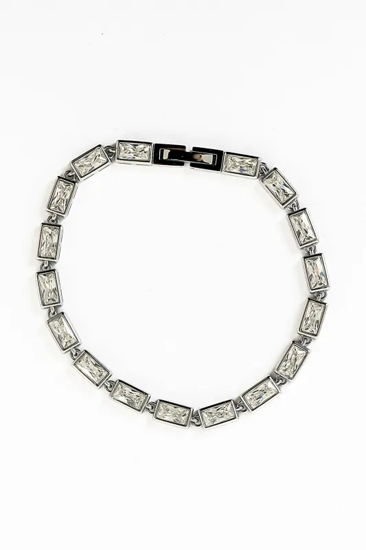 Torri Rhinestone Bracelet in Silver sold by bohme