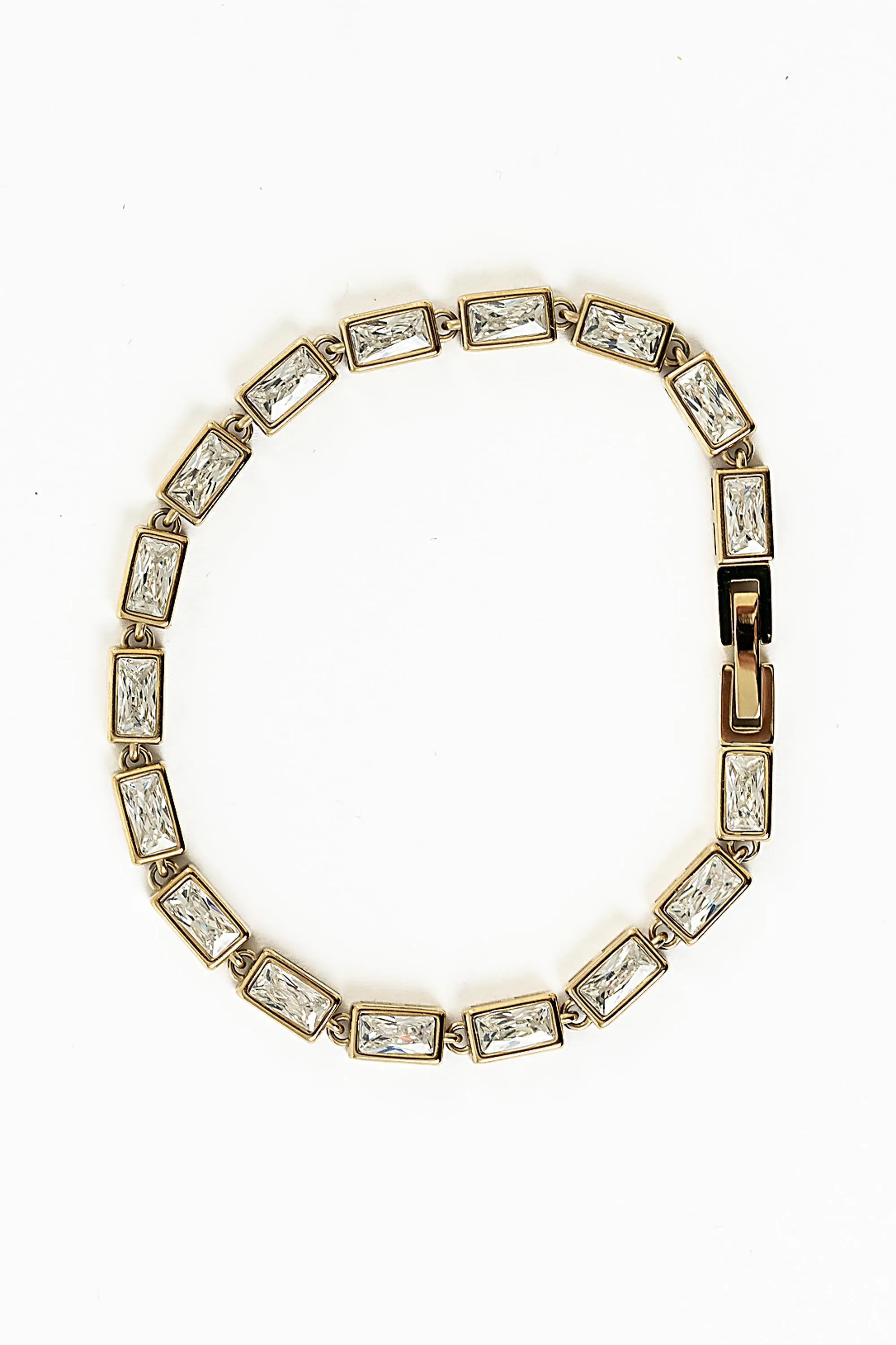Torri Rhinestone Bracelet in Gold sold by bohme