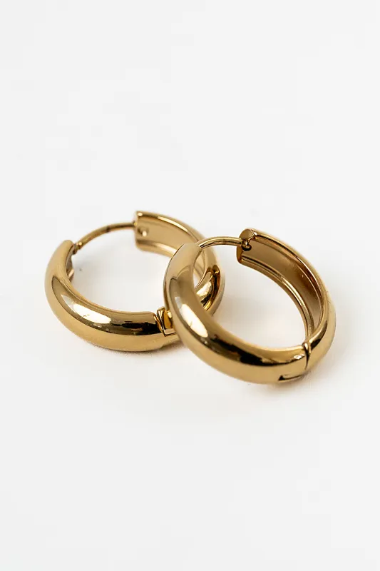 Laury Hoop Earrings in Gold sold by bohme