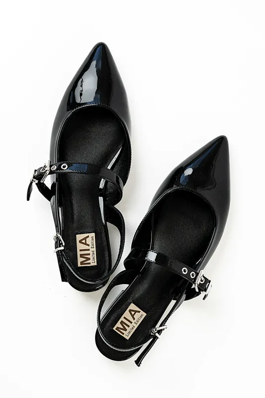 Aire Slingback Flats in Black sold by bohme