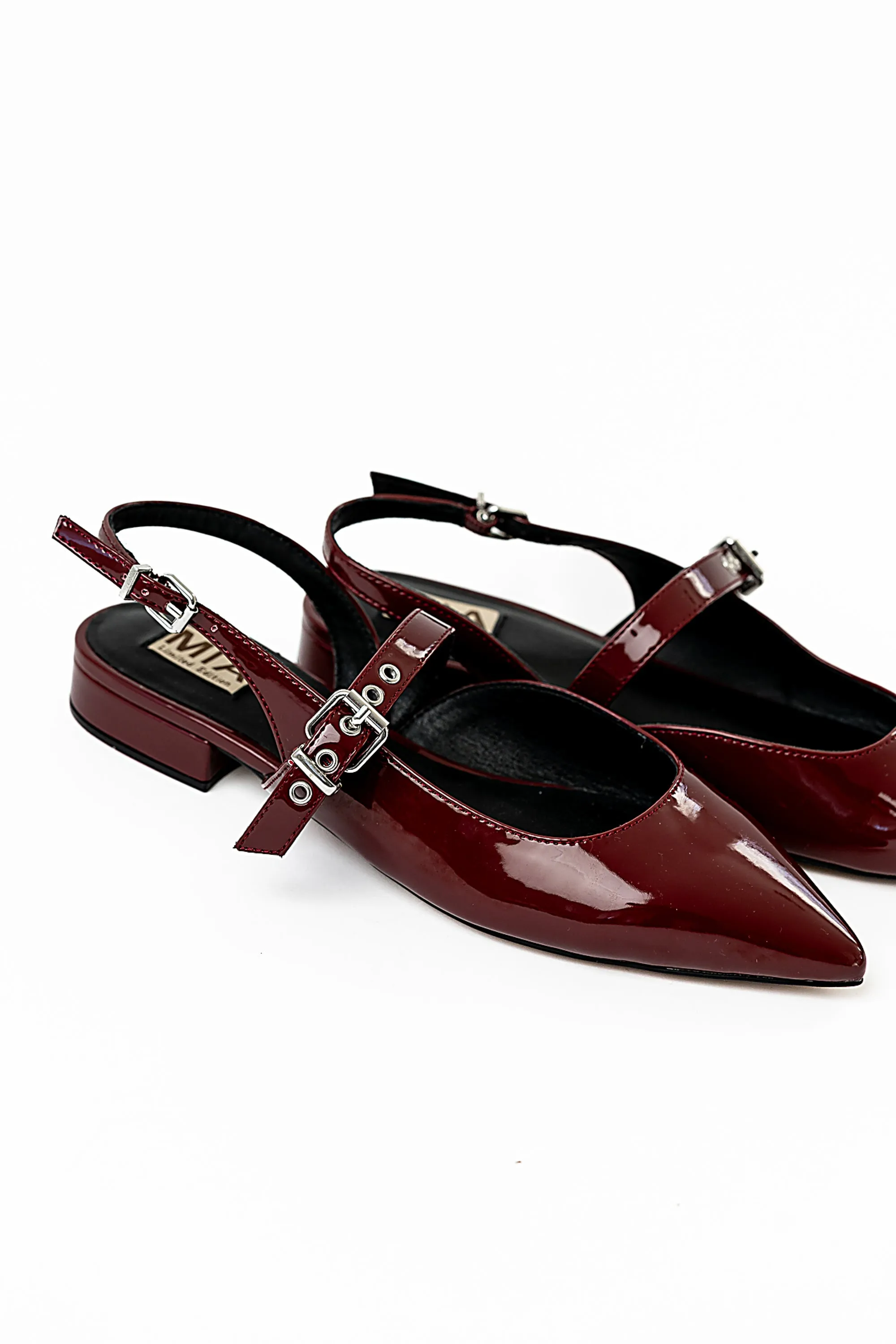 Aire Slingback Flats in Burgundy sold by bohme product image thumbnail 3