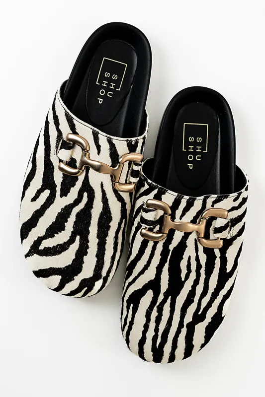 Azalea Clogs in Zebra sold by bohme