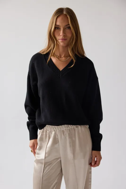 Adella Knit Sweater in Black sold by bohme