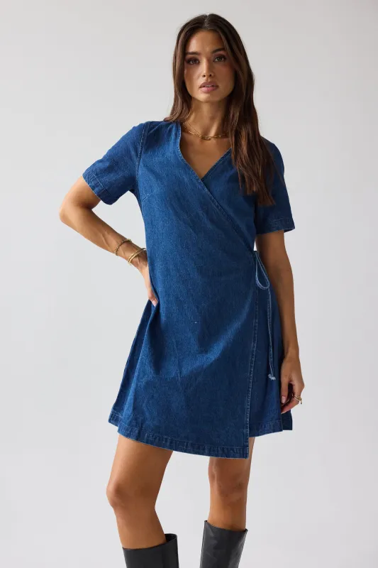 Rue Denim Wrap Dress sold by bohme