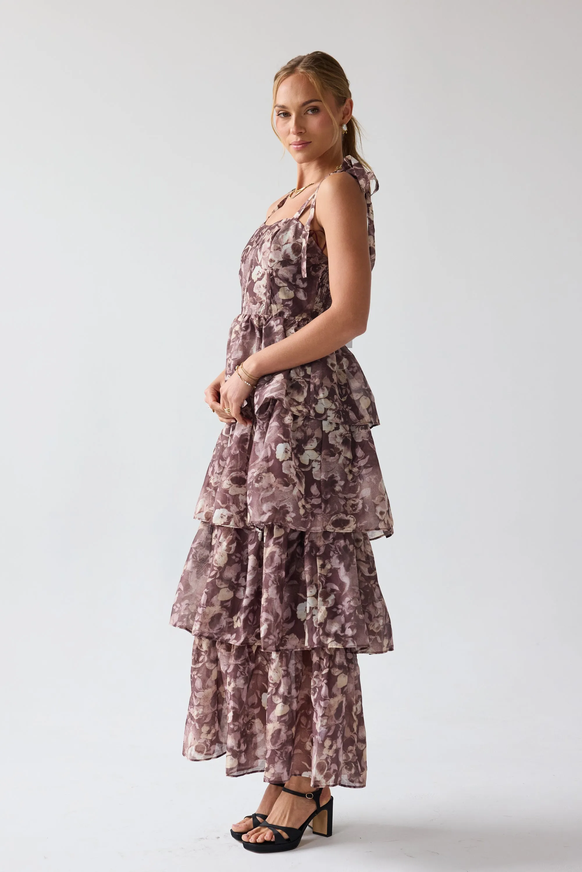 Susan Ruffle Maxi Dress sold by bohme product image thumbnail 2