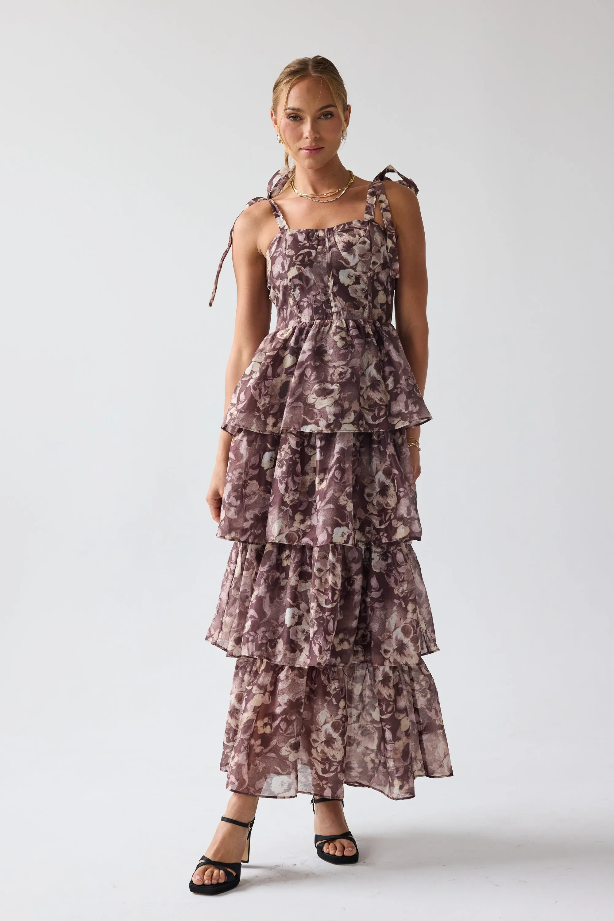 Susan Ruffle Maxi Dress sold by bohme product image thumbnail 4