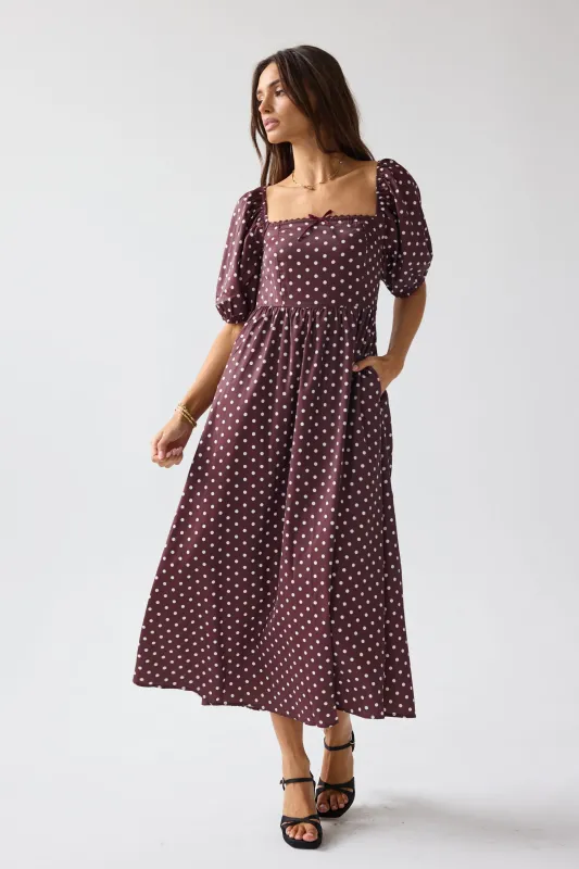 Jersey Polka Dot Midi Dress sold by bohme