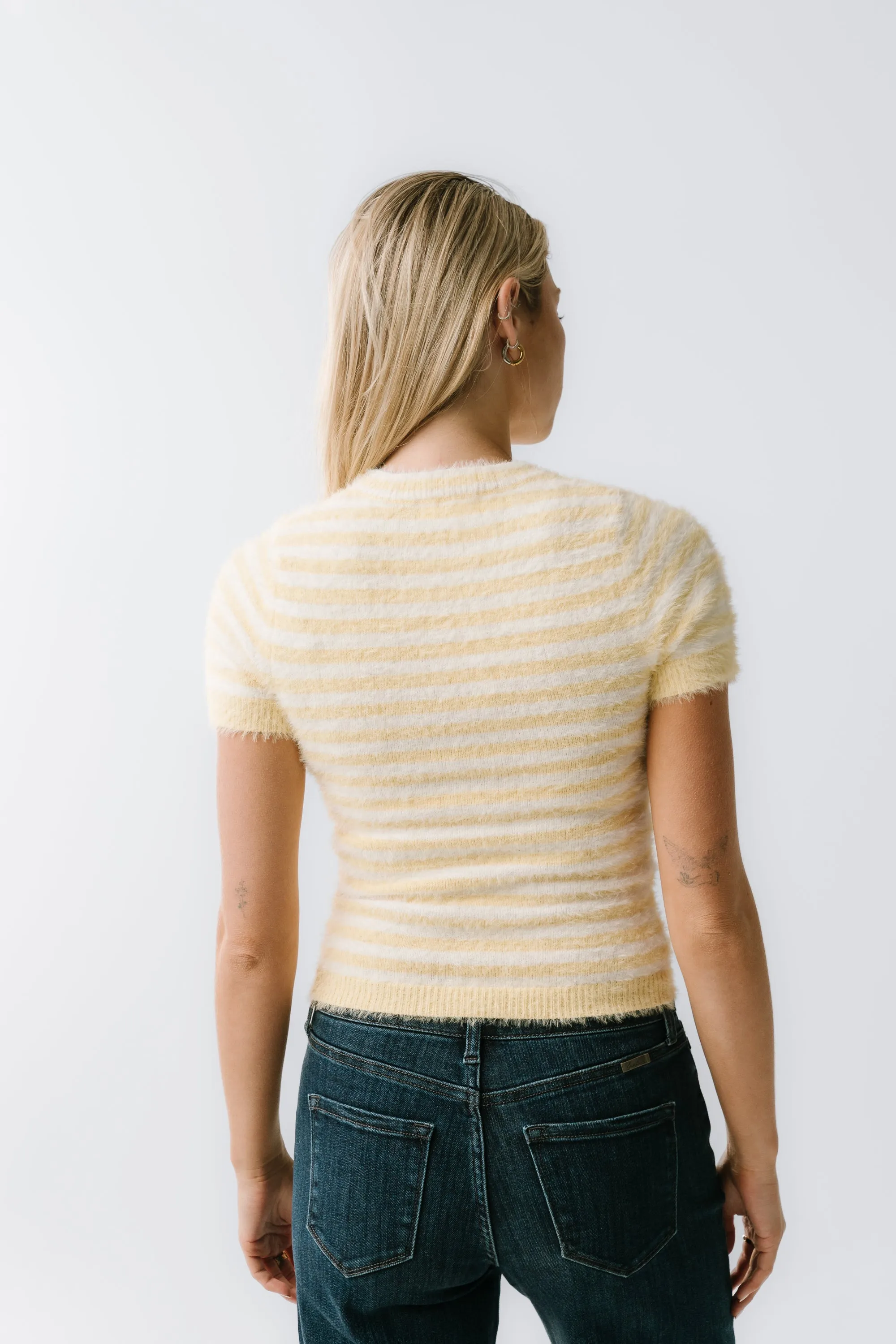 Mazie Fuzzy Sweater in Yellow sold by bohme product image thumbnail 3