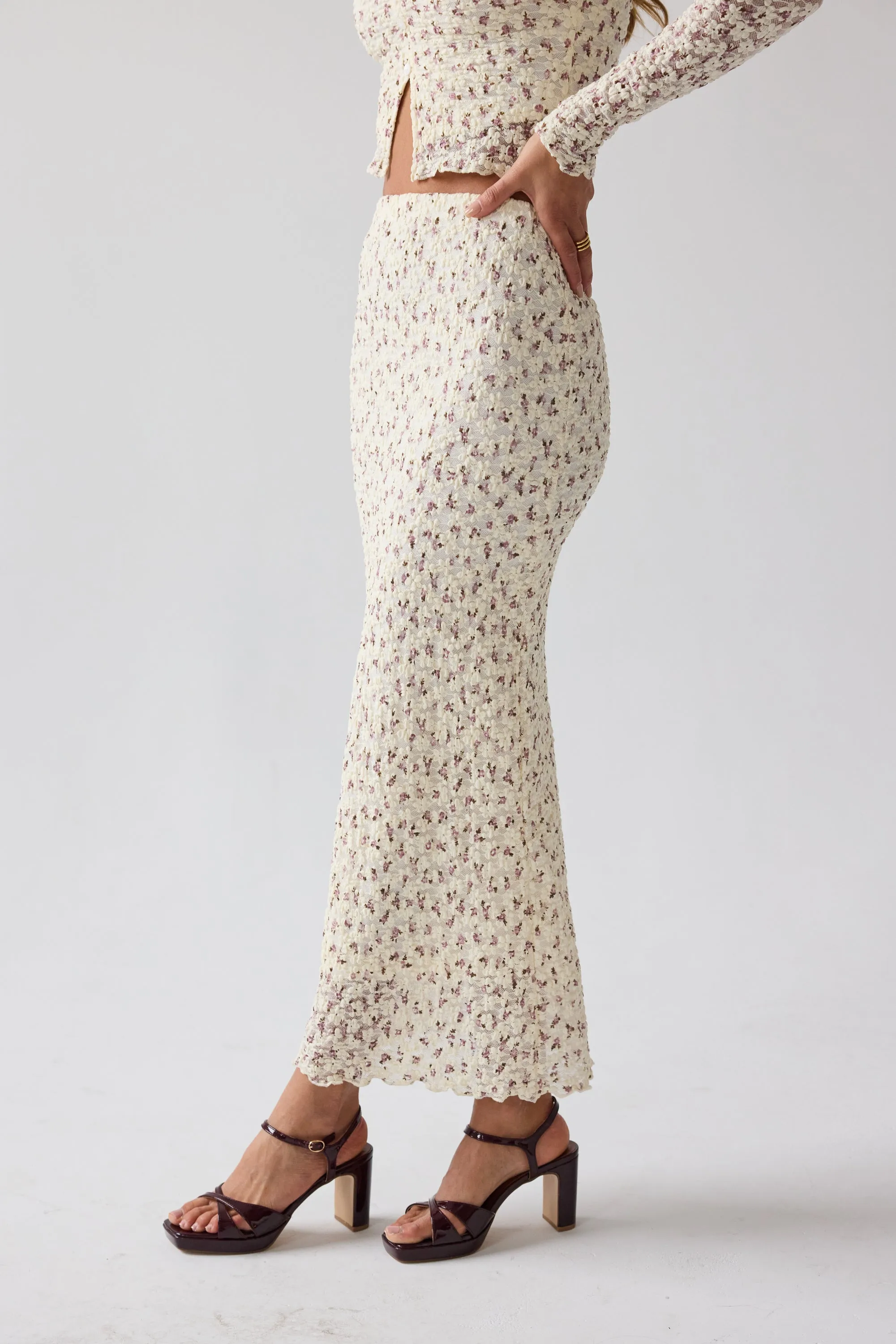 Reggie Floral Maxi Skirt sold by bohme product image thumbnail 5