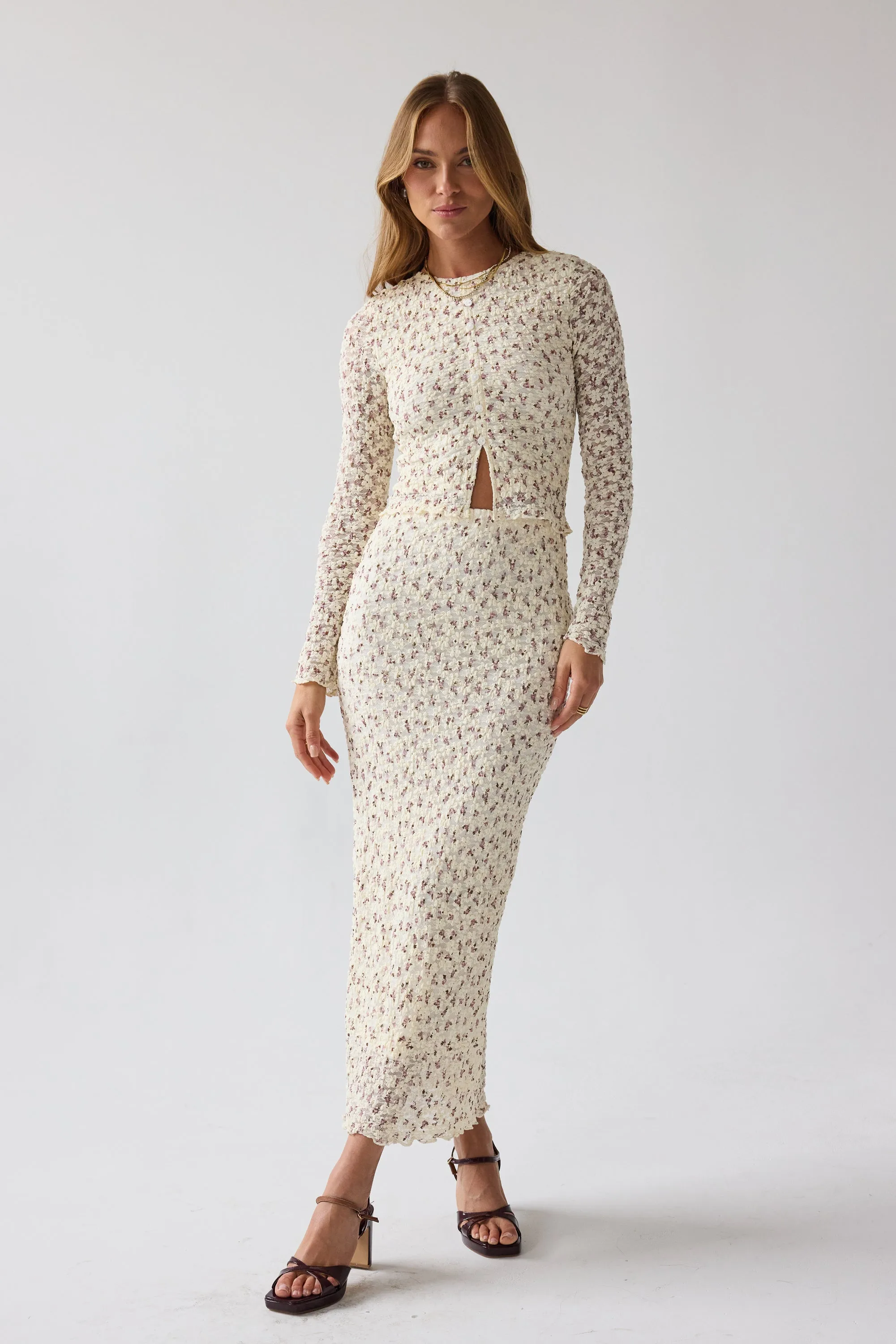 Reggie Floral Maxi Skirt sold by bohme product image thumbnail 4