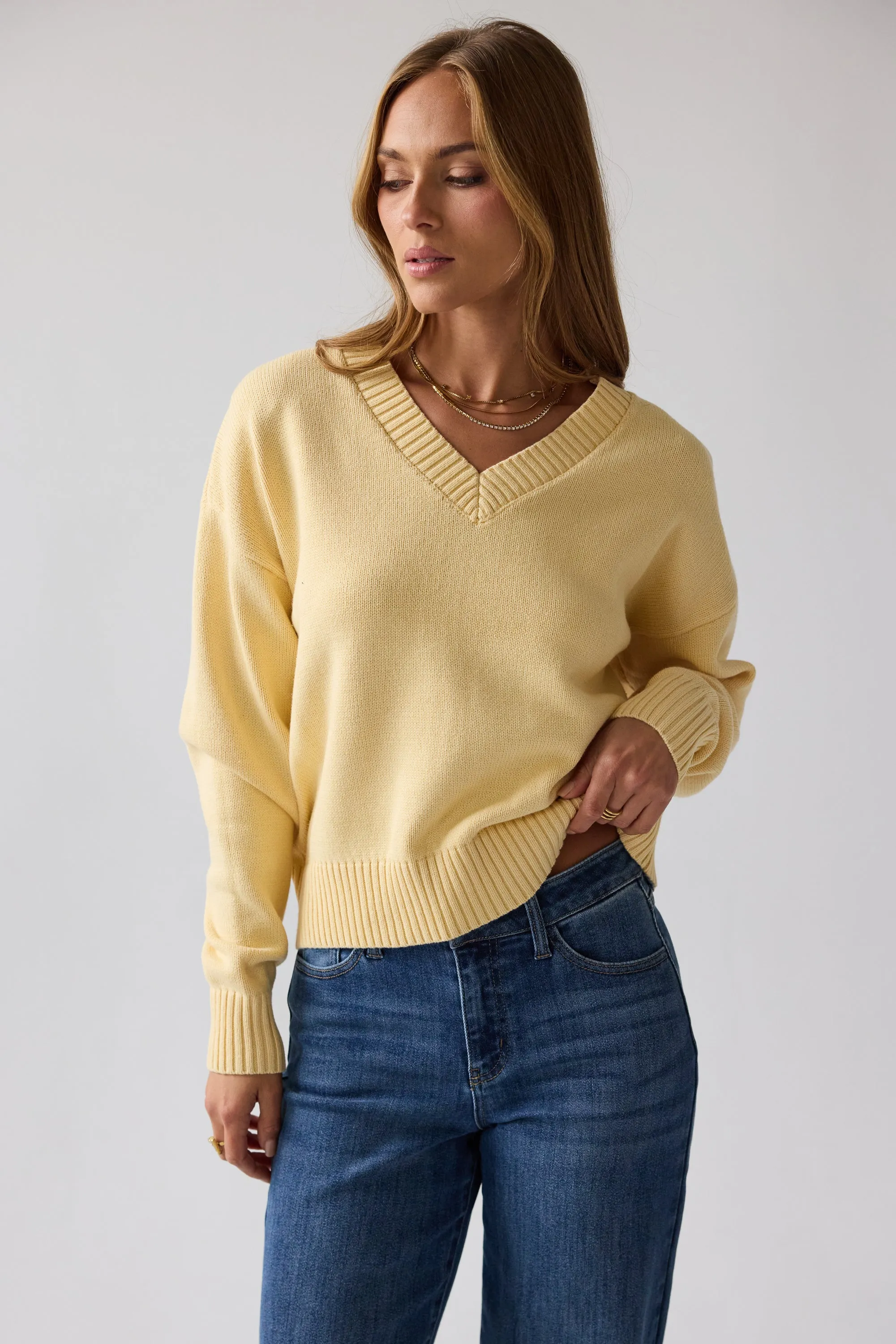 Adella Knit Sweater in Yellow sold by bohme product image thumbnail 5
