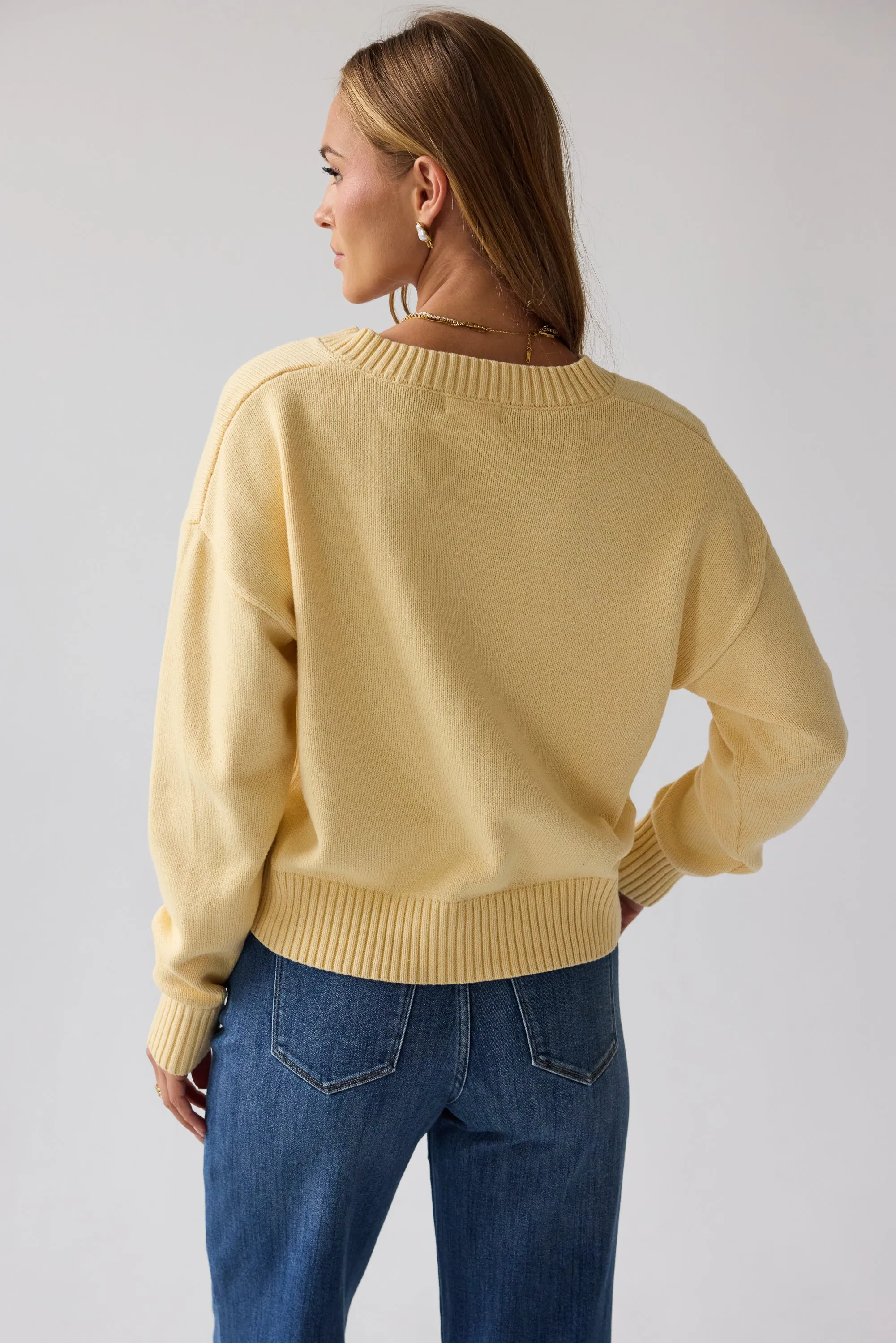 Adella Knit Sweater in Yellow sold by bohme product image thumbnail 3