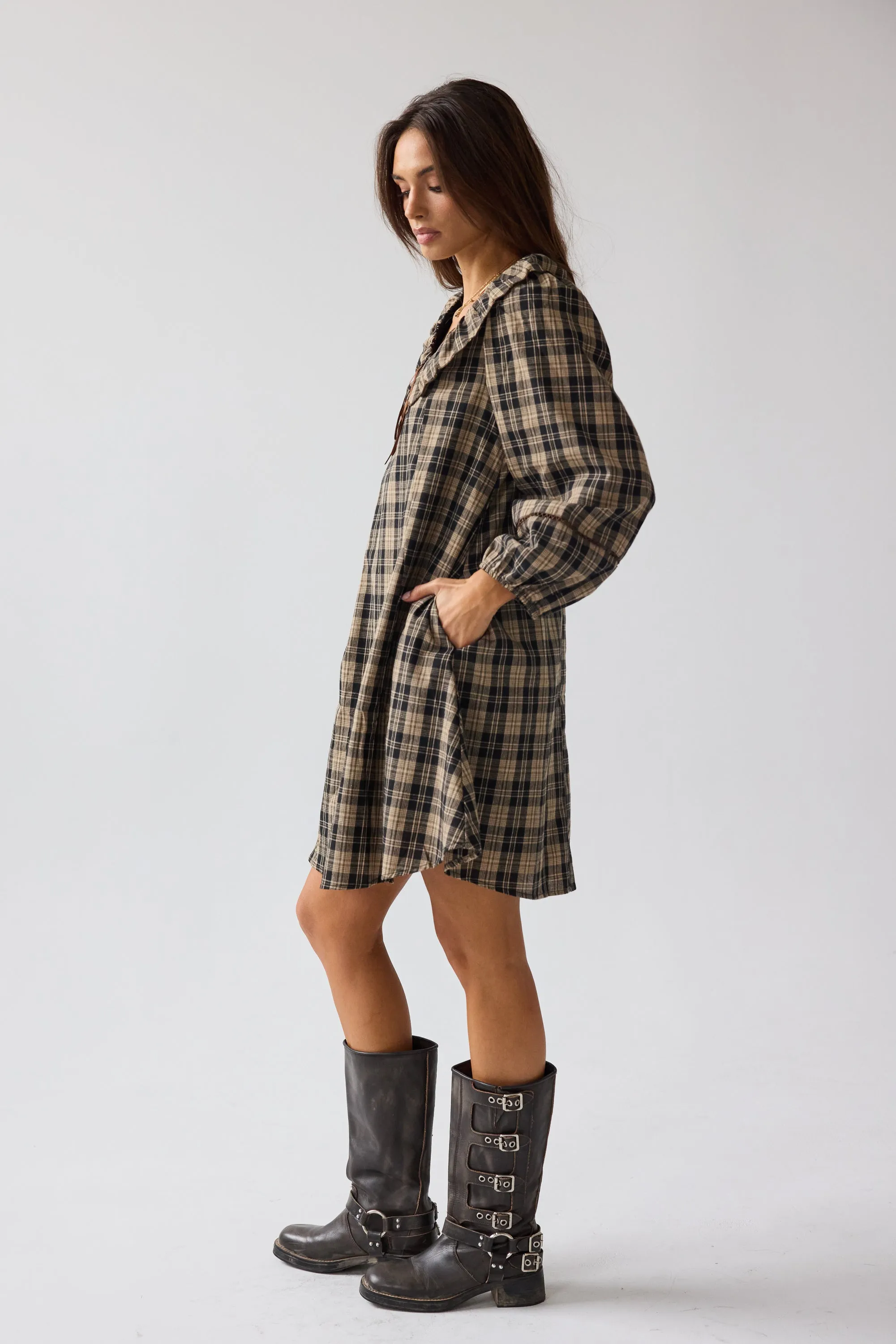 Darlene Plaid Midi Dress - FINAL SALE sold by bohme product image thumbnail 5