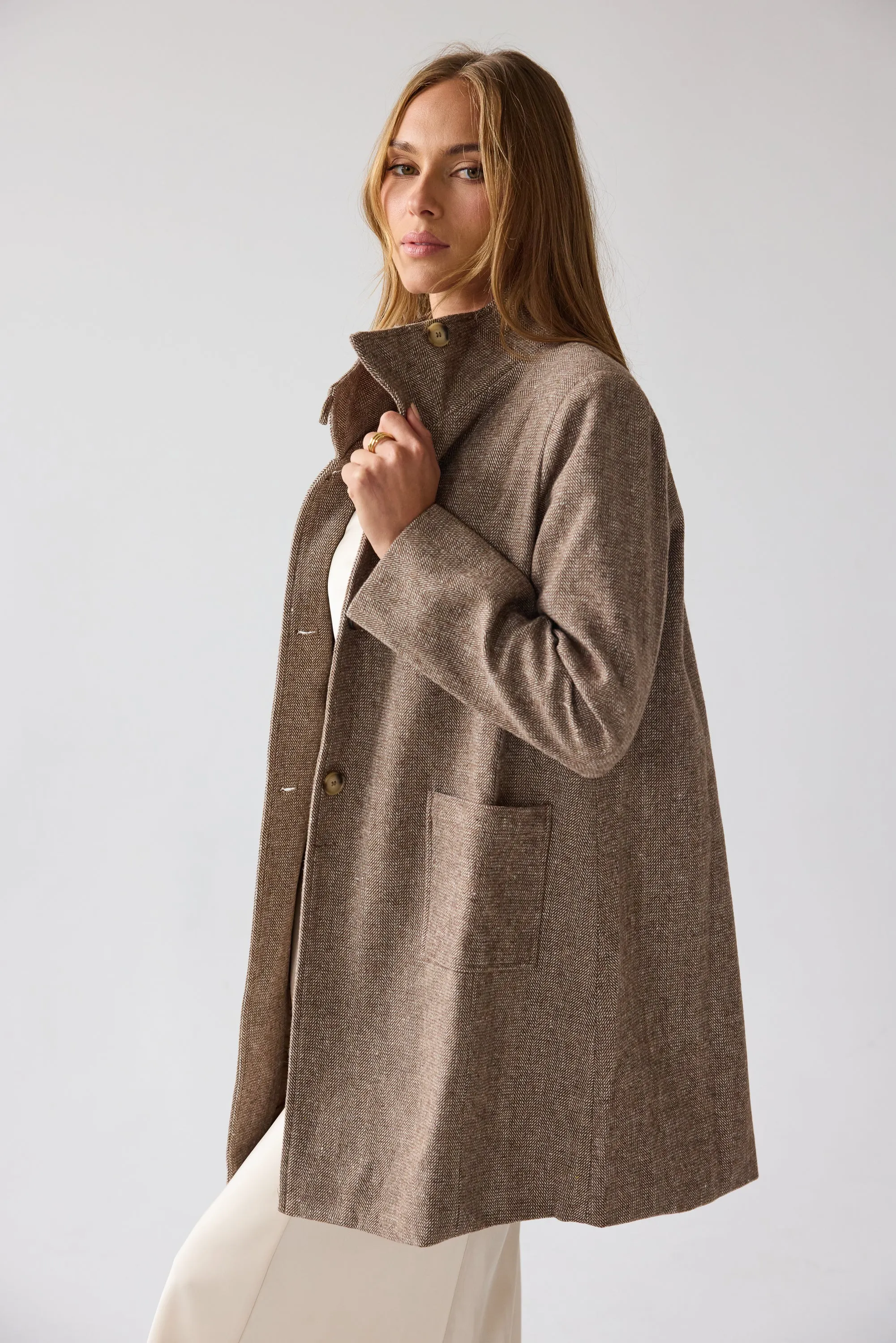 Jason Herringbone Coat sold by bohme product image thumbnail 3