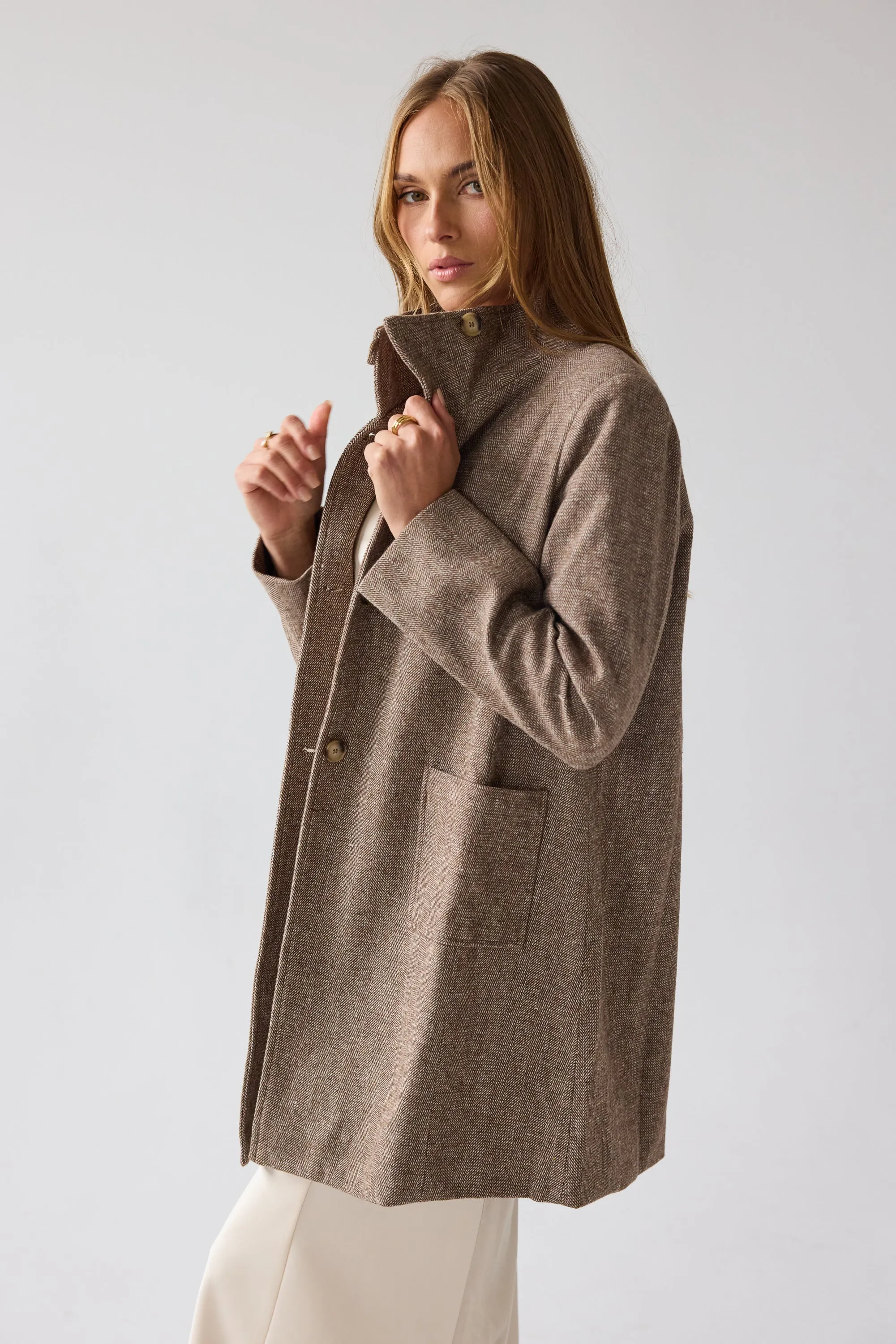 Jason Herringbone Coat sold by bohme product image thumbnail 5