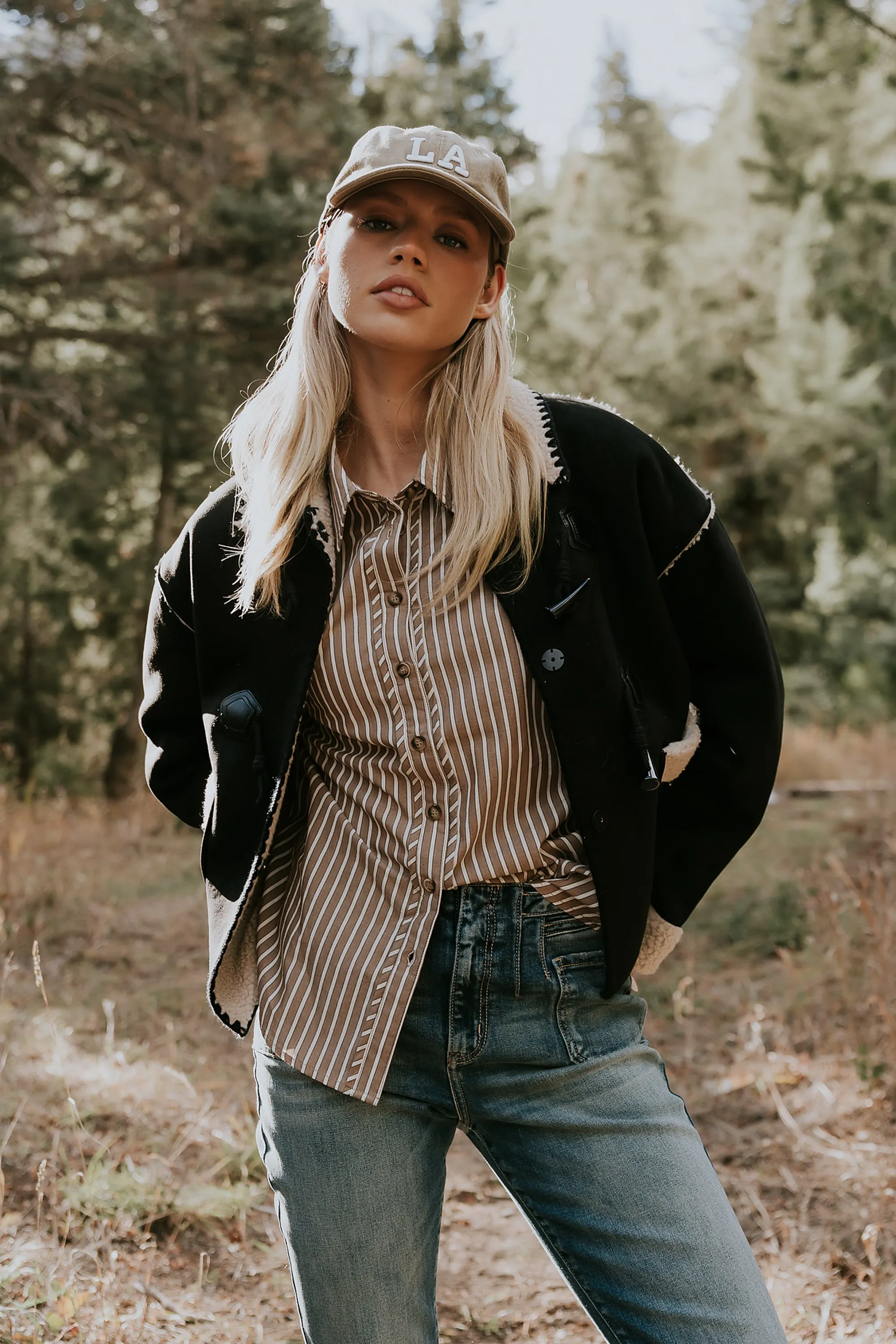 Ginny Striped Button Up sold by bohme