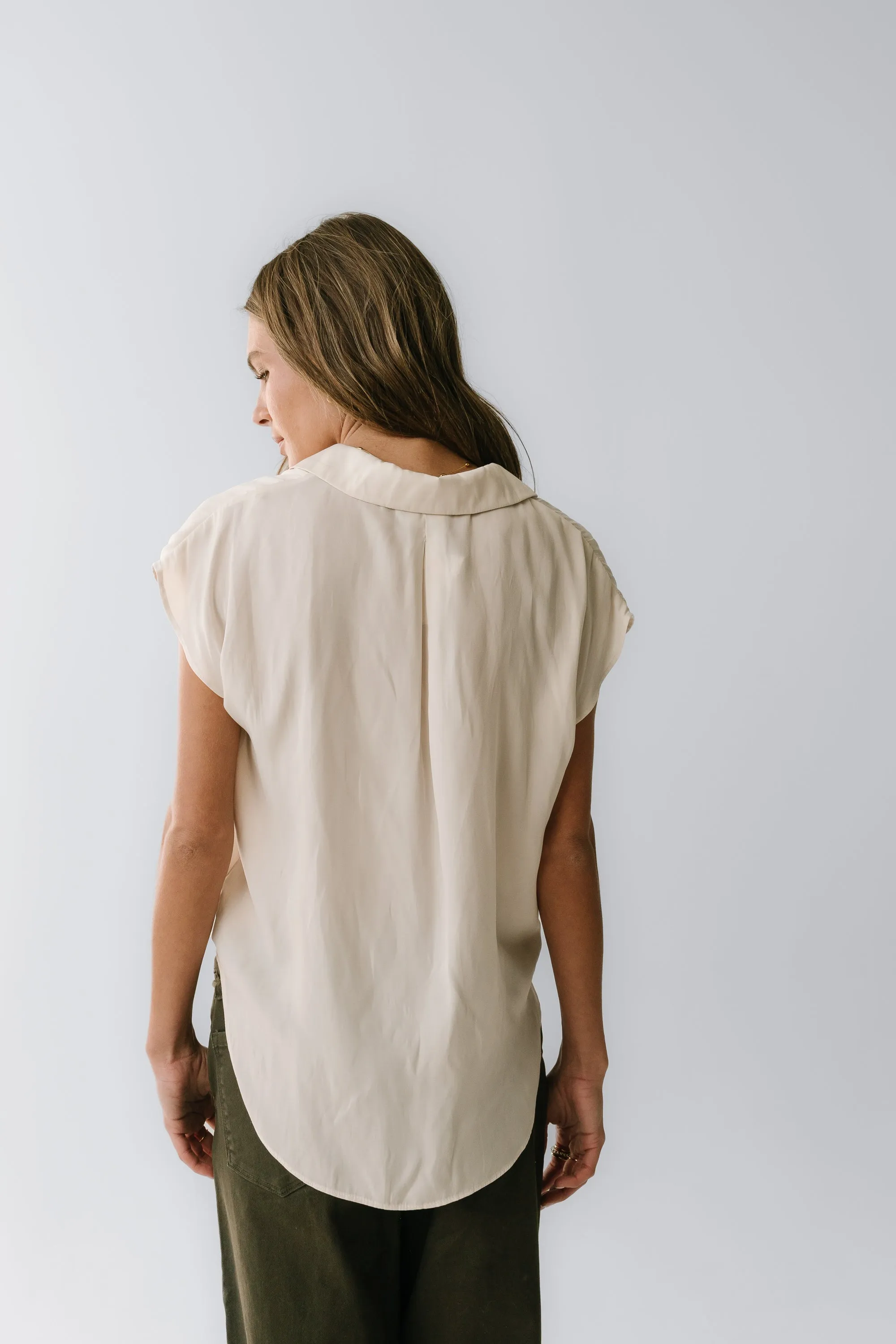 Poppy Collared Blouse in Cream sold by bohme product image thumbnail 3