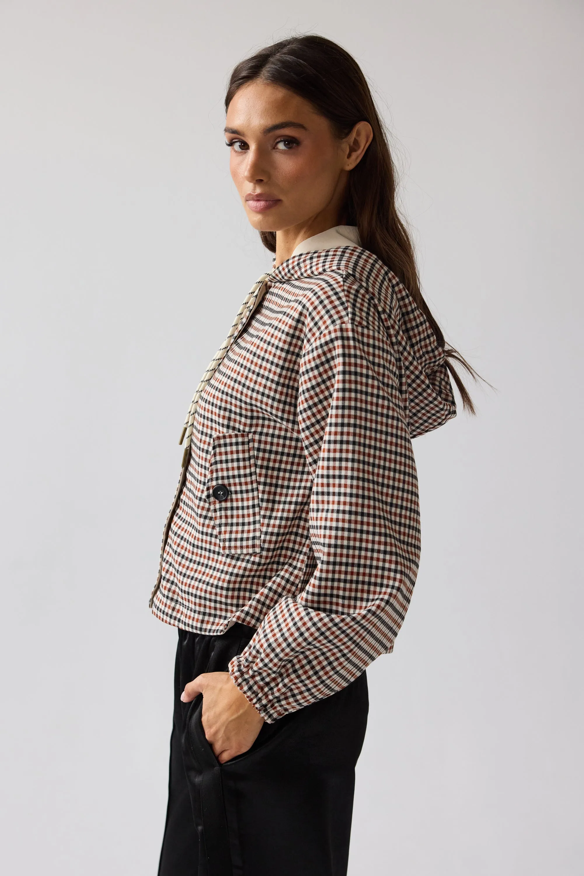 Ross Plaid Jacket in Rust sold by bohme product image thumbnail 4