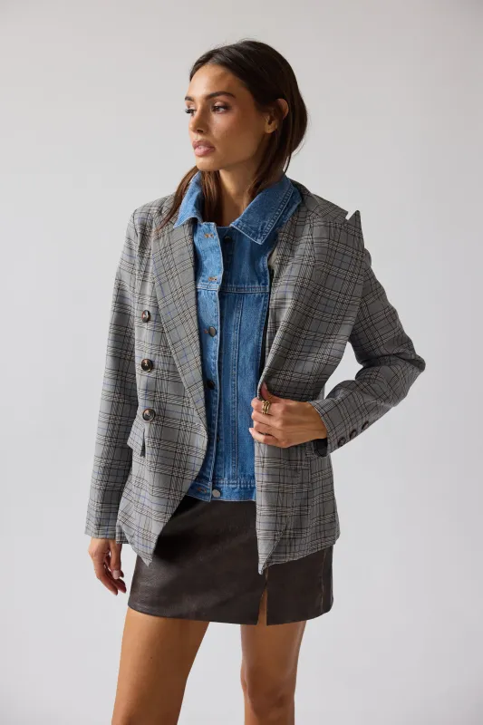 Daniel Mixed Media Blazer sold by bohme