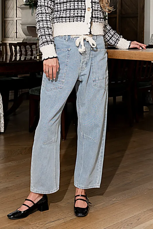 Jocelyn Barrel Jeans in Light Wash sold by bohme