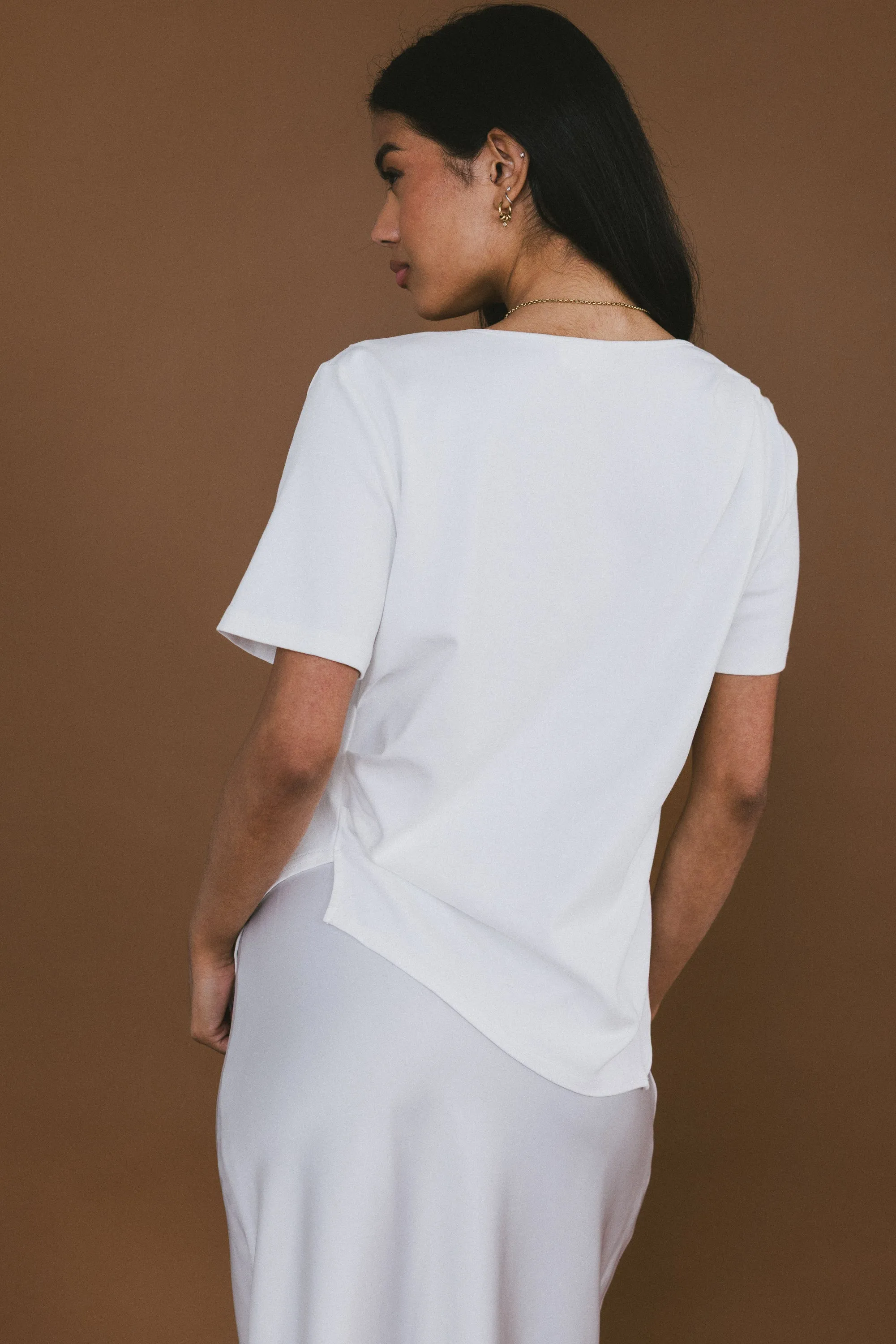Stan Ruched Top in White sold by bohme product image thumbnail 5