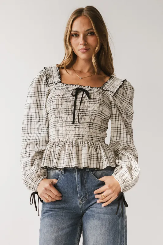 Vale Smocked Blouse in Black - FINAL SALE sold by bohme