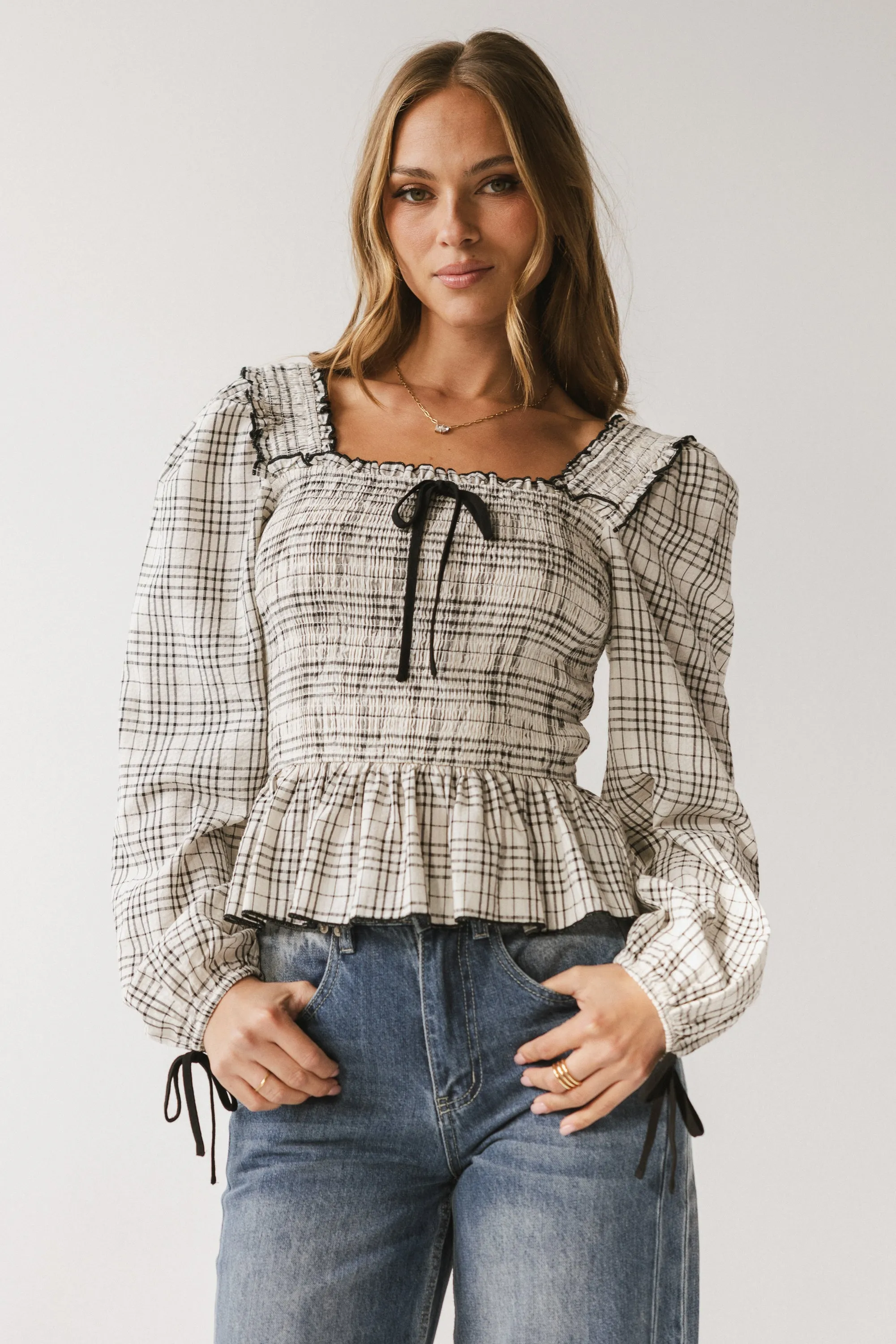 Vale Smocked Blouse in Black - FINAL SALE sold by bohme