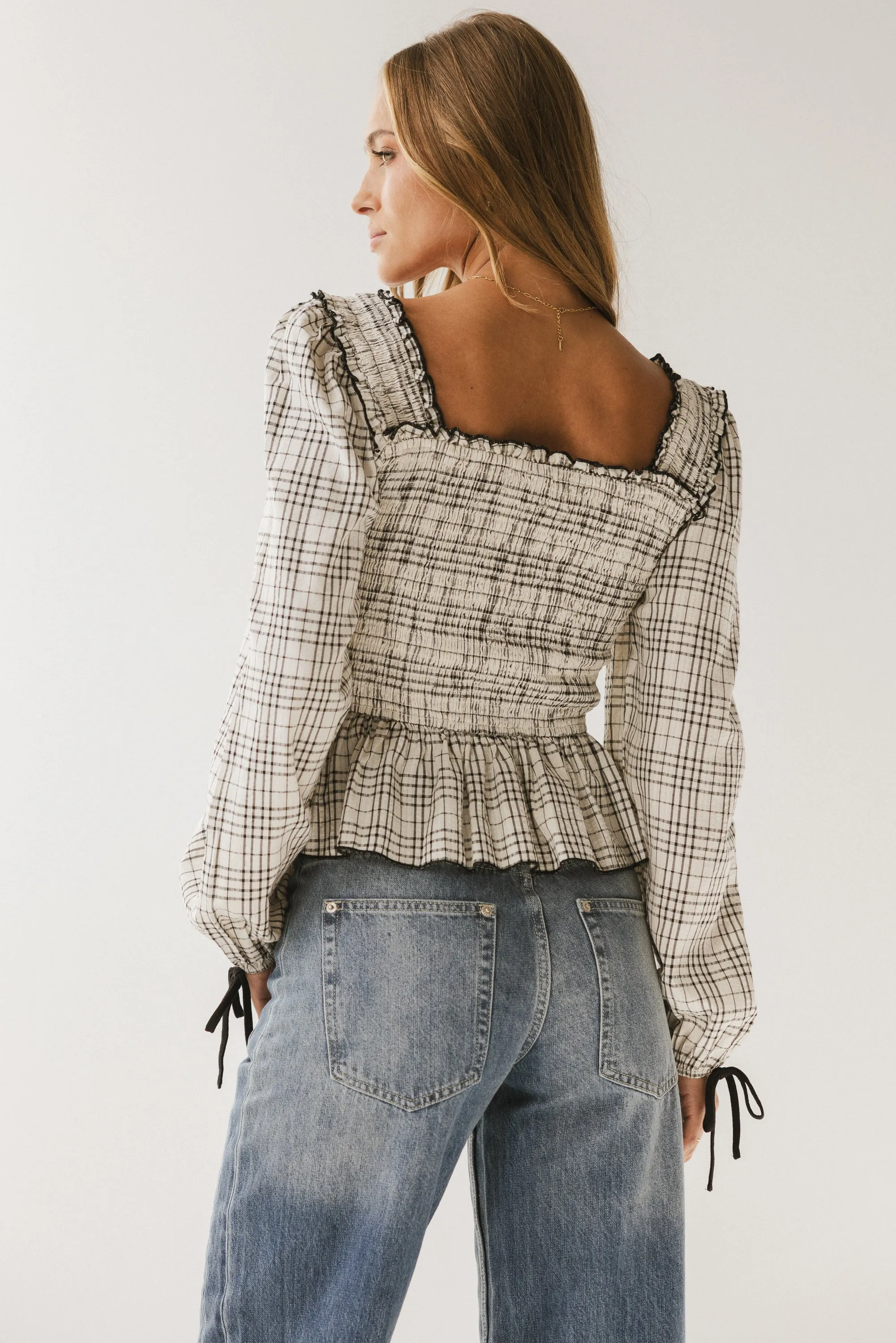 Vale Smocked Blouse in Black - FINAL SALE sold by bohme product image thumbnail 5