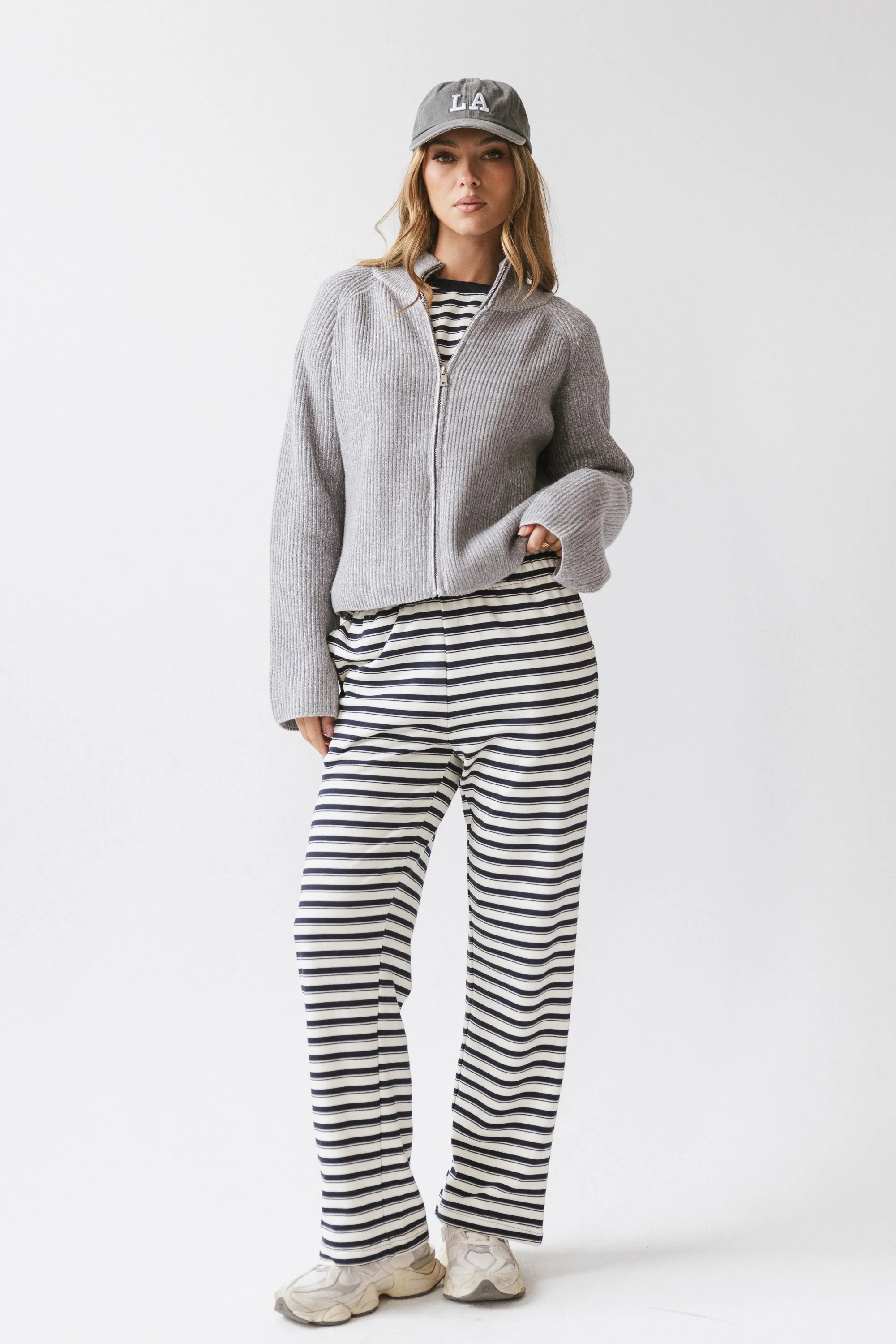 Abbie Ribbed Jacket in Grey - FINAL SALE sold by bohme product image thumbnail 2