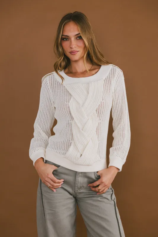 Brynn Braided Sweater sold by bohme