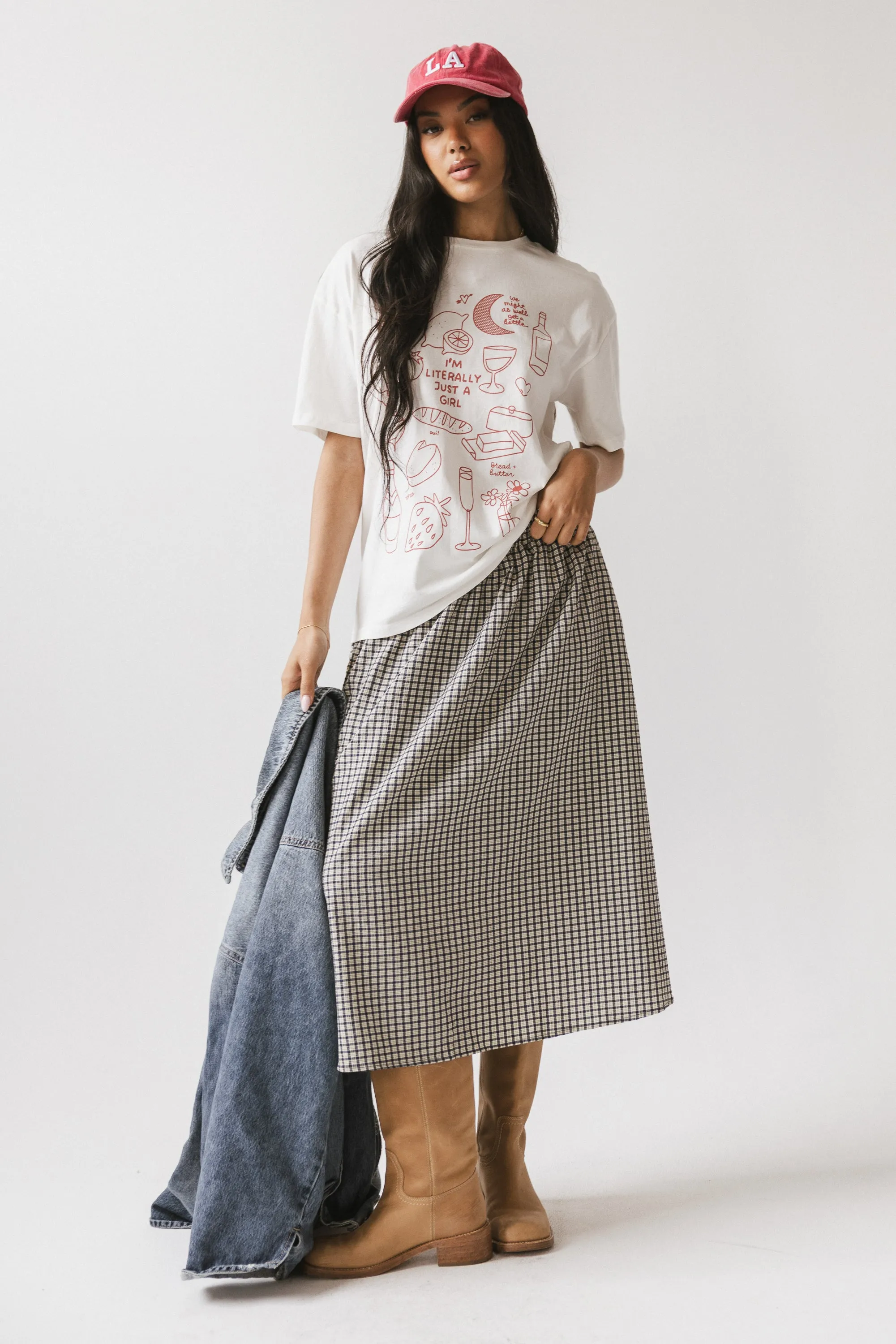 Braxton Plaid Midi Skirt sold by bohme product image thumbnail 2