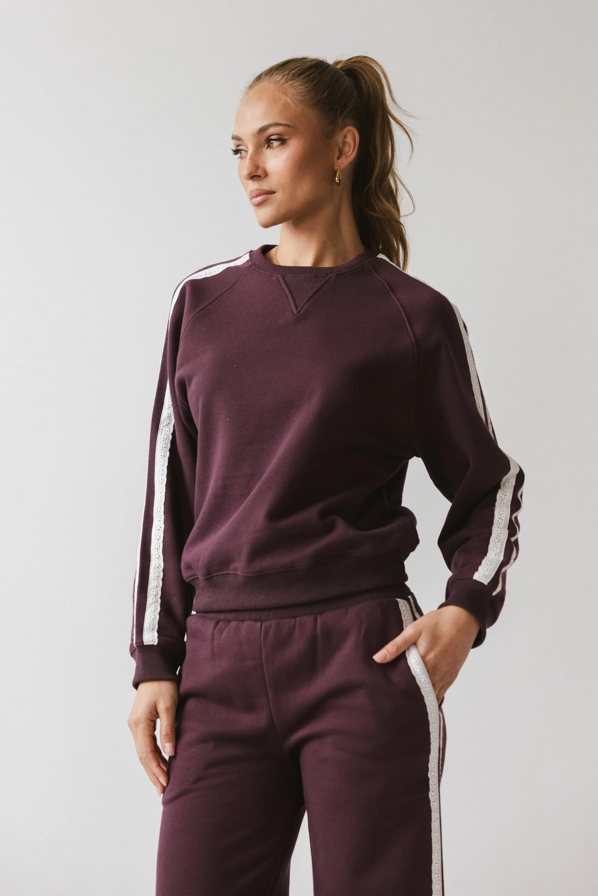 Mickey Sweatshirt in Burgundy sold by bohme product image thumbnail 2