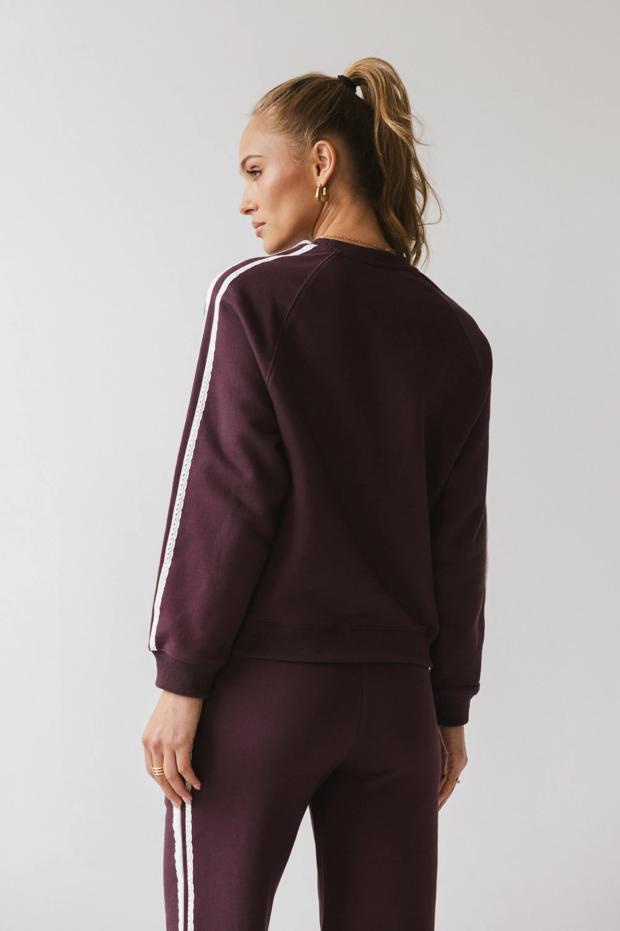 Mickey Sweatshirt in Burgundy sold by bohme product image thumbnail 5