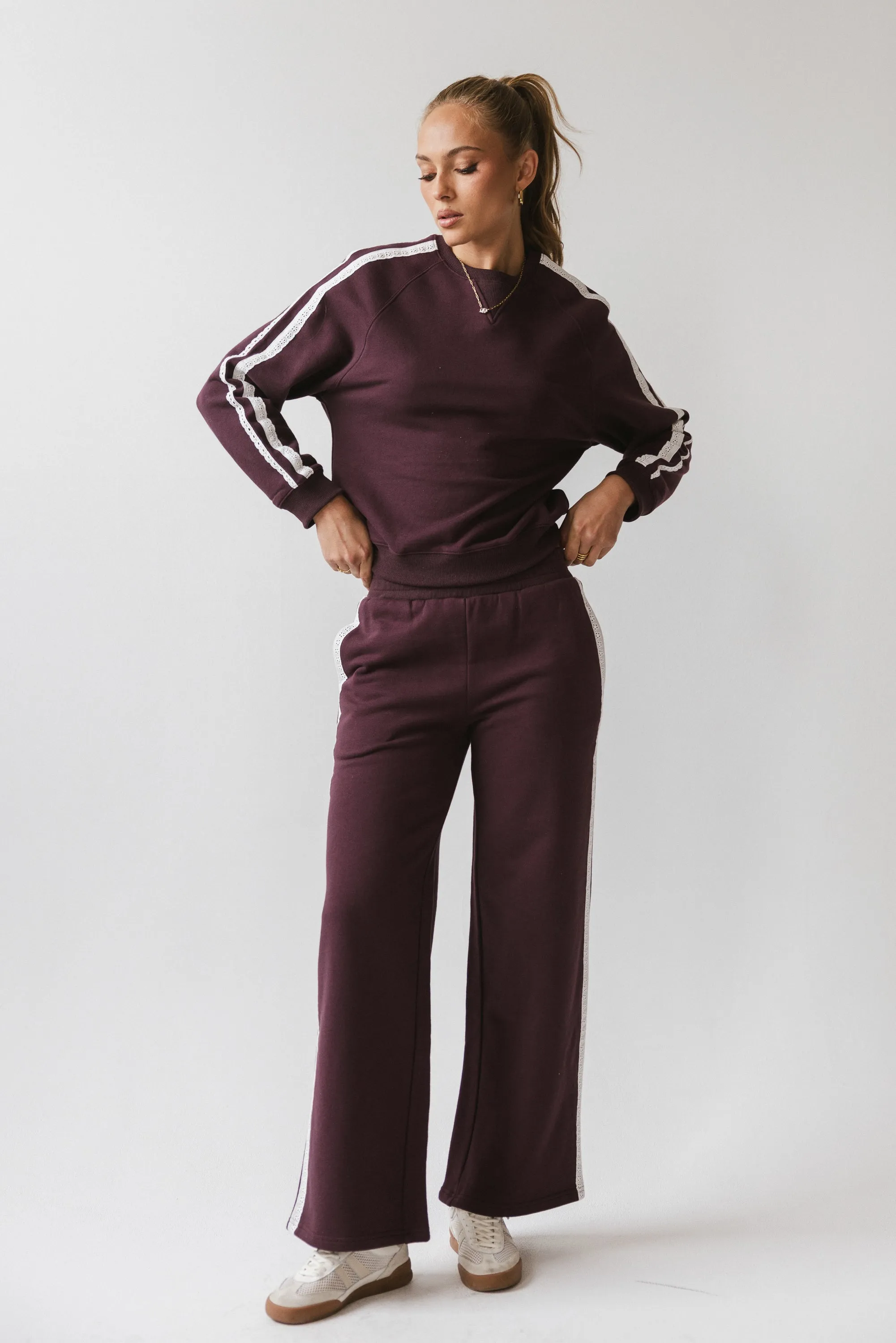 Mickey Sweatshirt in Burgundy sold by bohme product image thumbnail 4