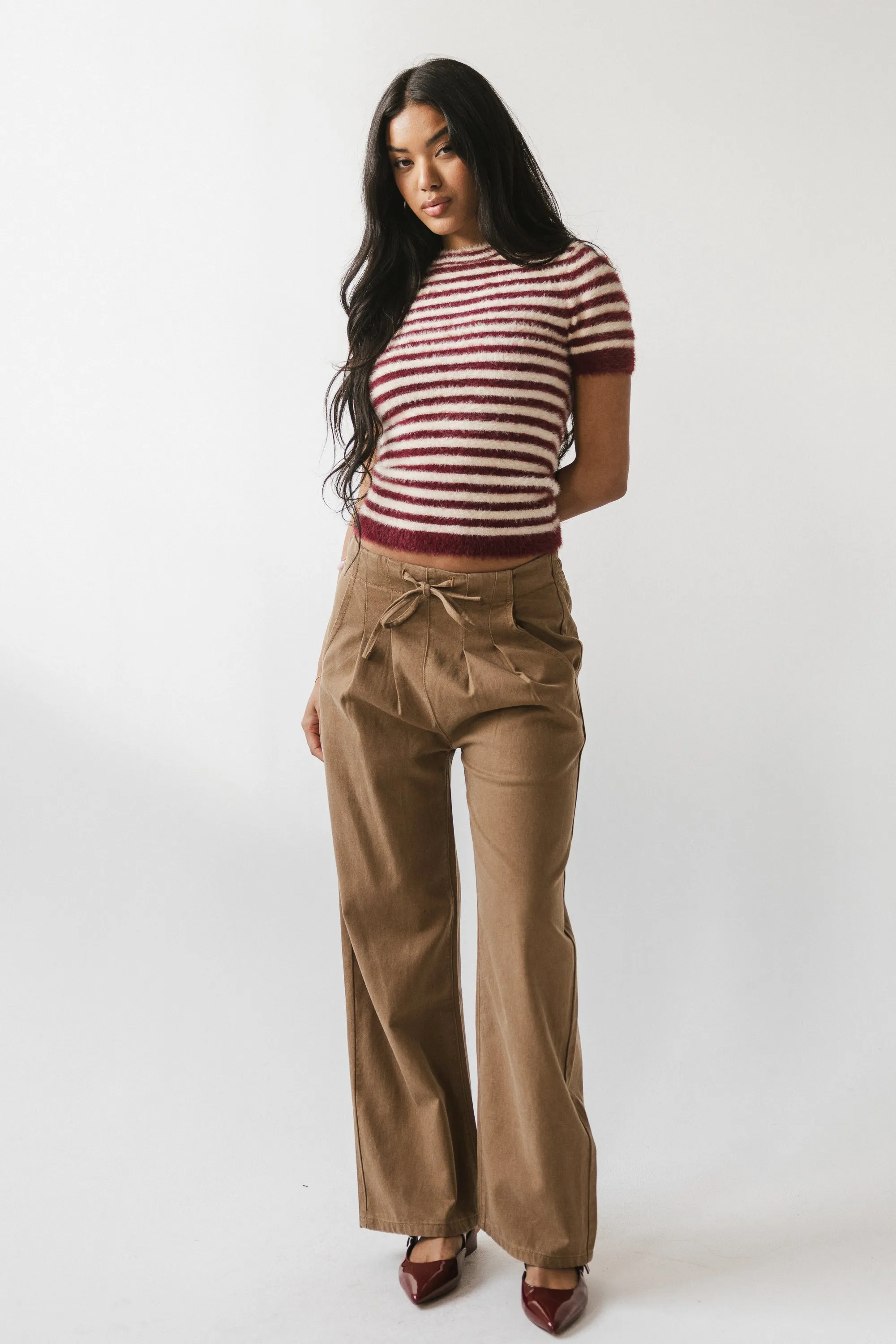 Mazie Fuzzy Sweater in Burgundy sold by bohme product image thumbnail 3