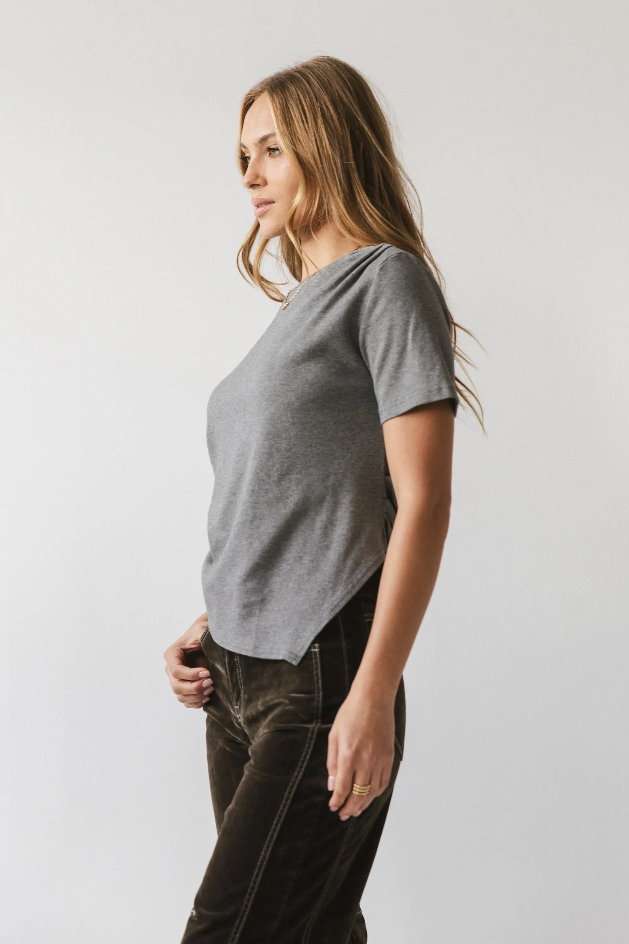 Stan Ruched Top in Grey - FINAL SALE sold by bohme product image thumbnail 3