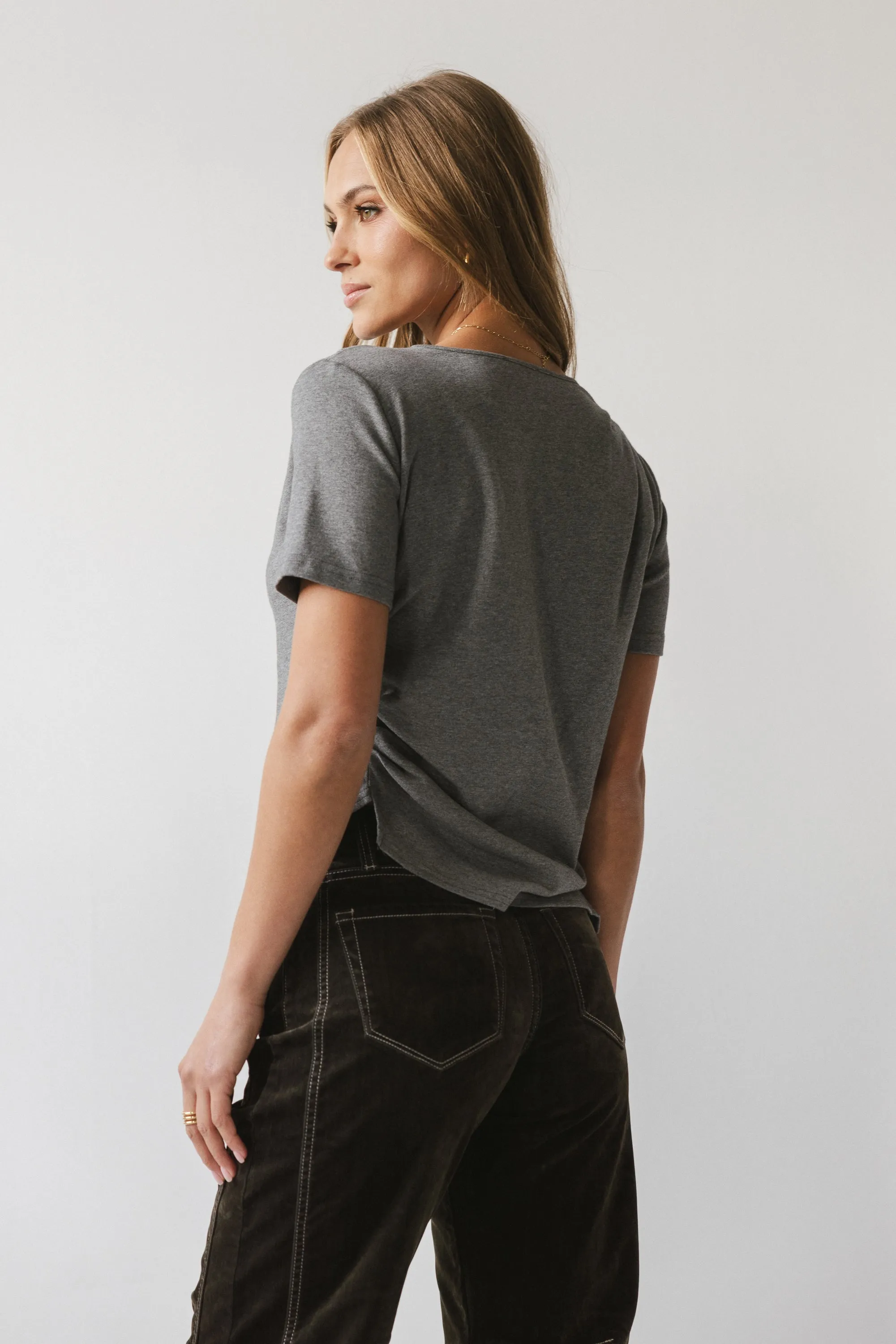 Stan Ruched Top in Grey - FINAL SALE sold by bohme product image thumbnail 2
