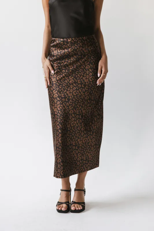 Camille Leopard Maxi Skirt sold by bohme
