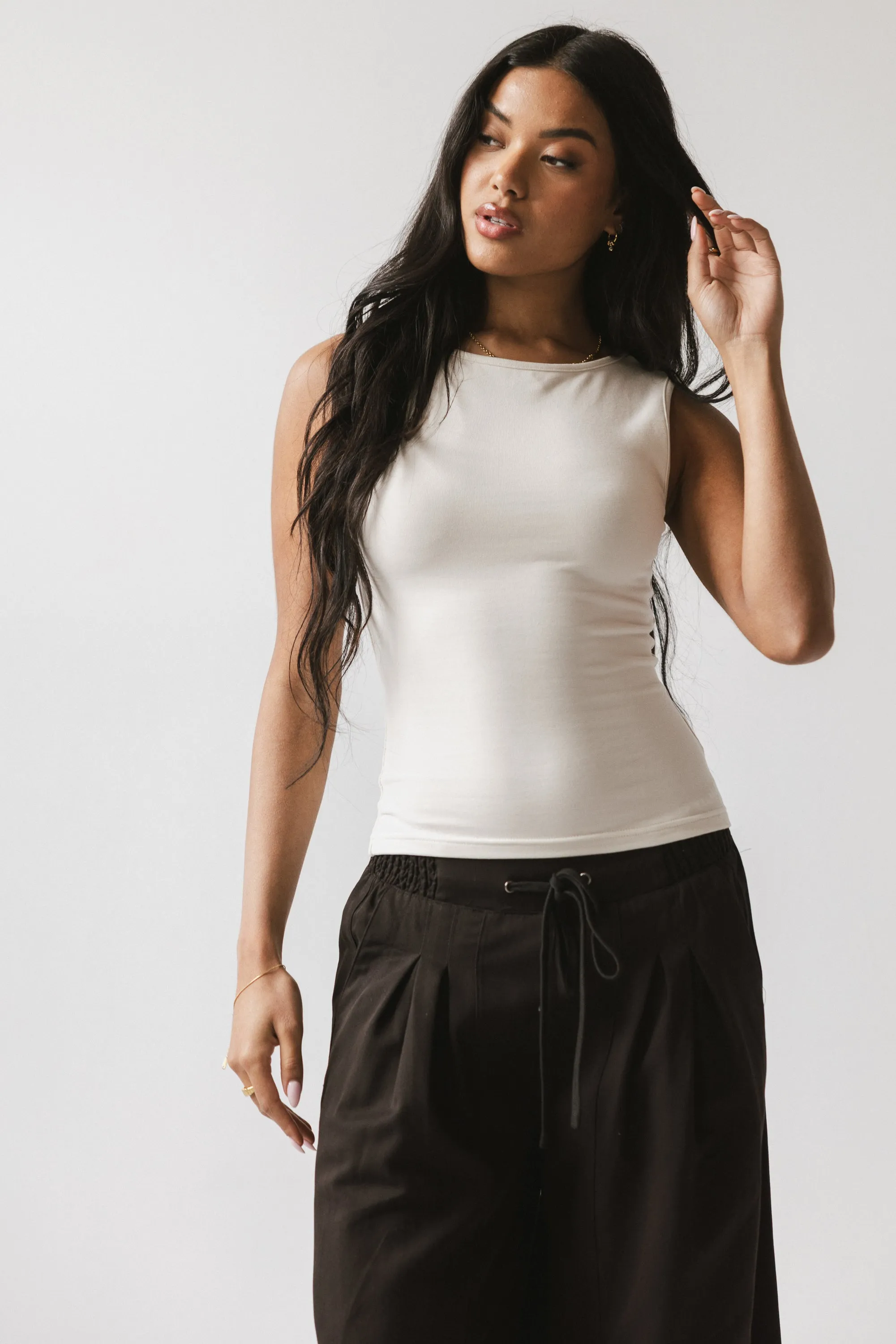 Alder Fitted Tank in Bone sold by bohme product image thumbnail 5