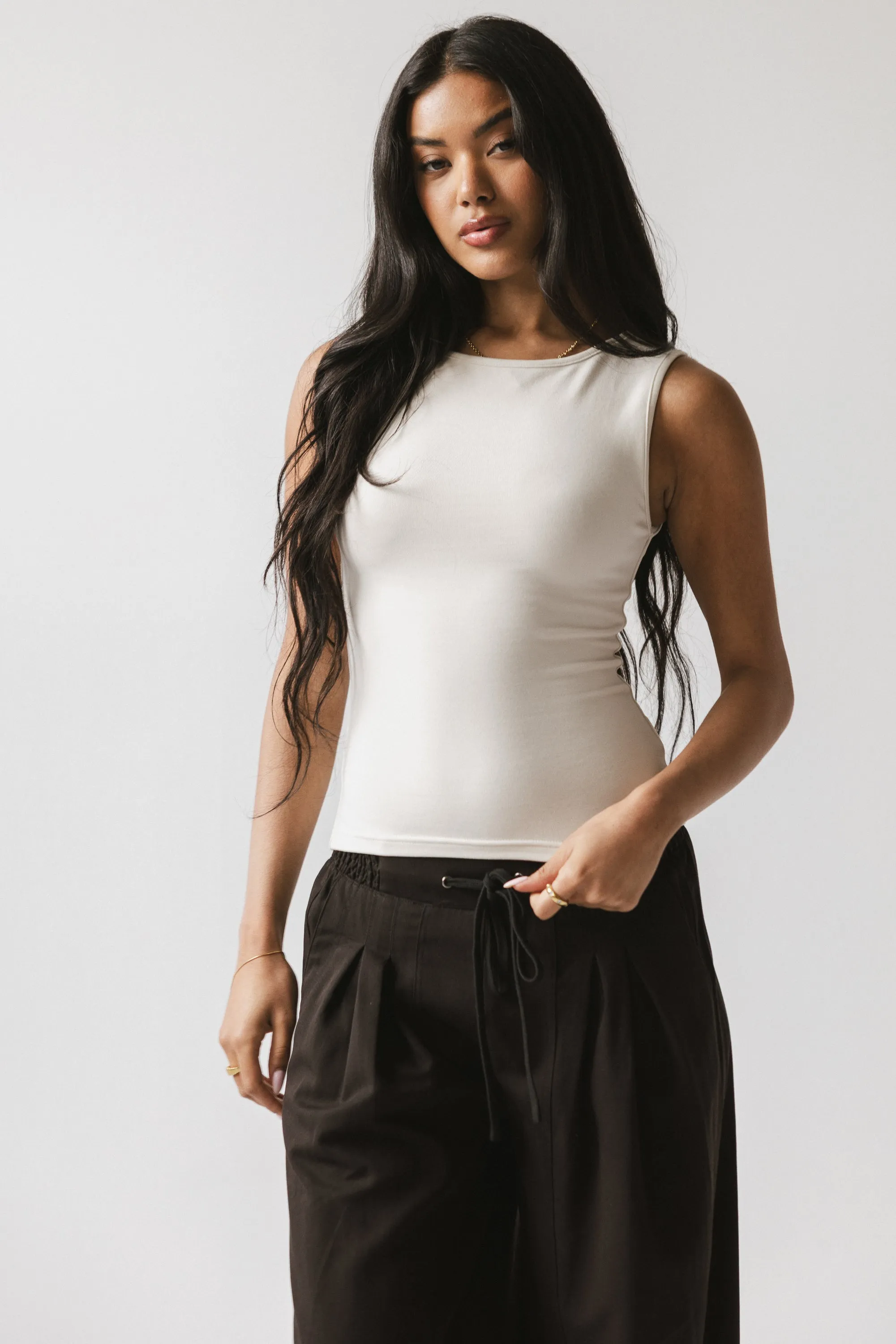 Alder Fitted Tank in Bone sold by bohme product image thumbnail 4