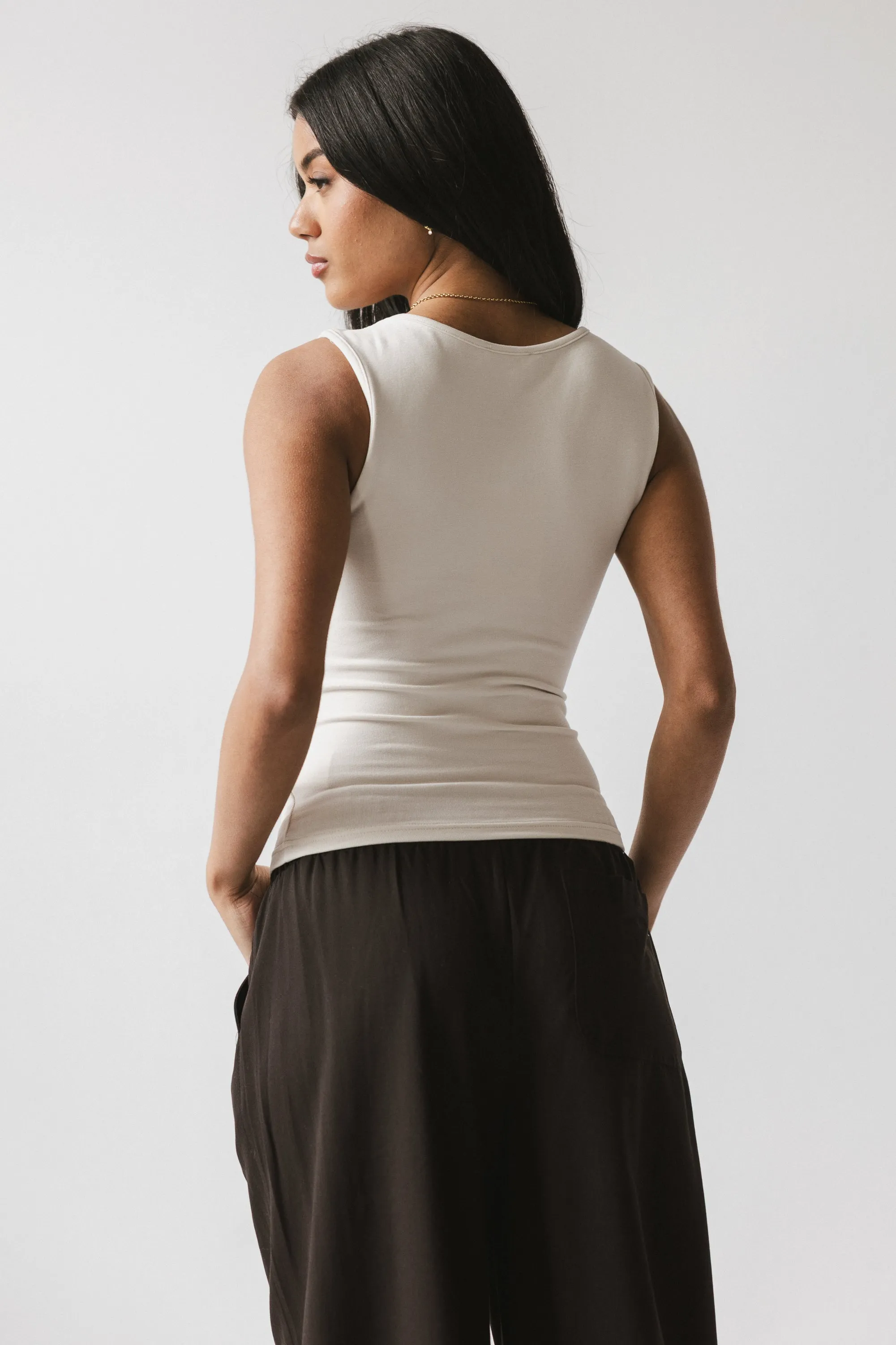 Alder Fitted Tank in Bone sold by bohme product image thumbnail 3