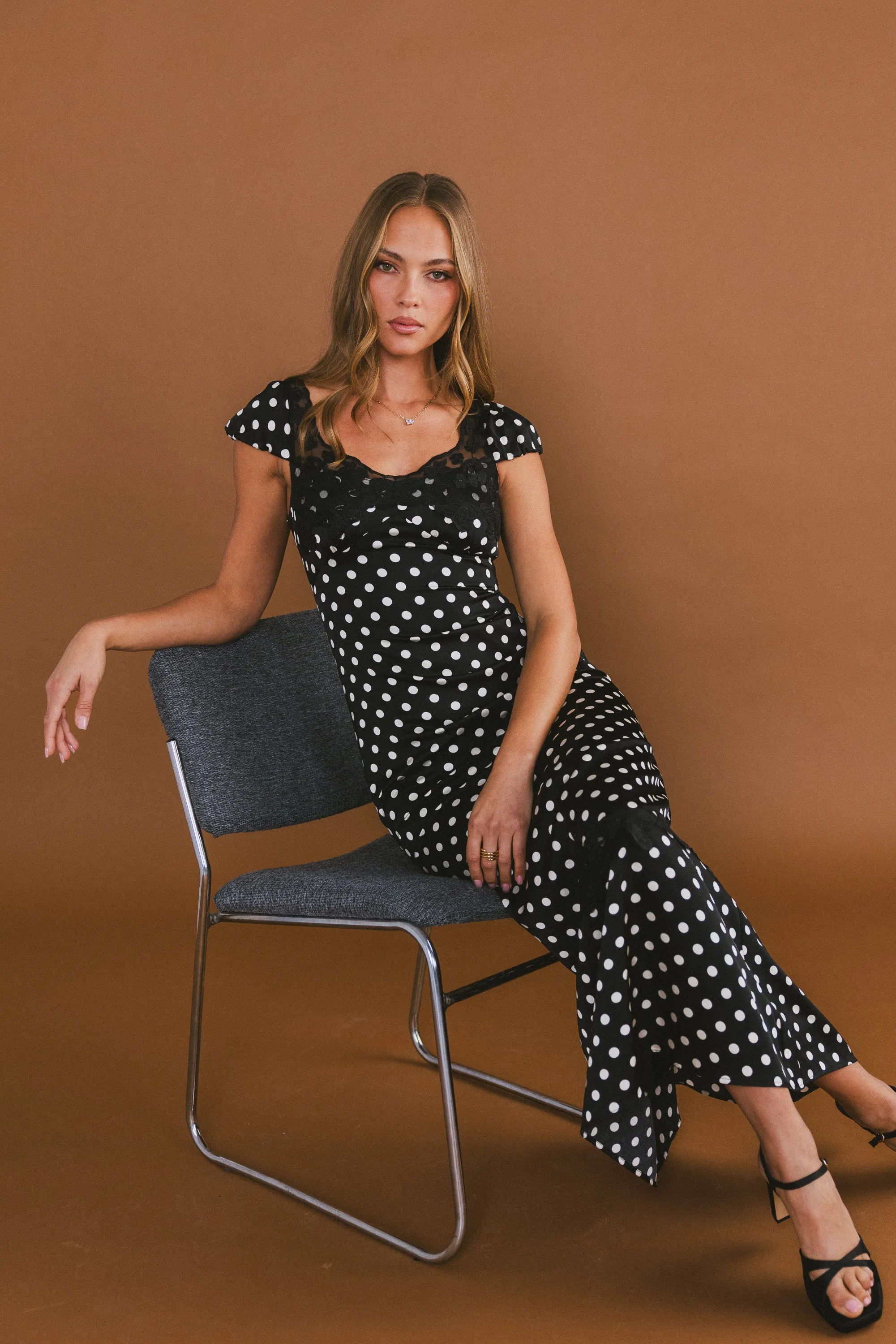 Marianna Polka Dot Maxi Dress sold by bohme product image thumbnail 2