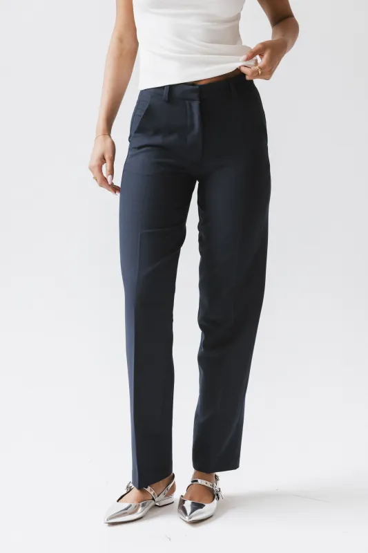 Mitchel Straight Leg Trouser in Navy sold by bohme