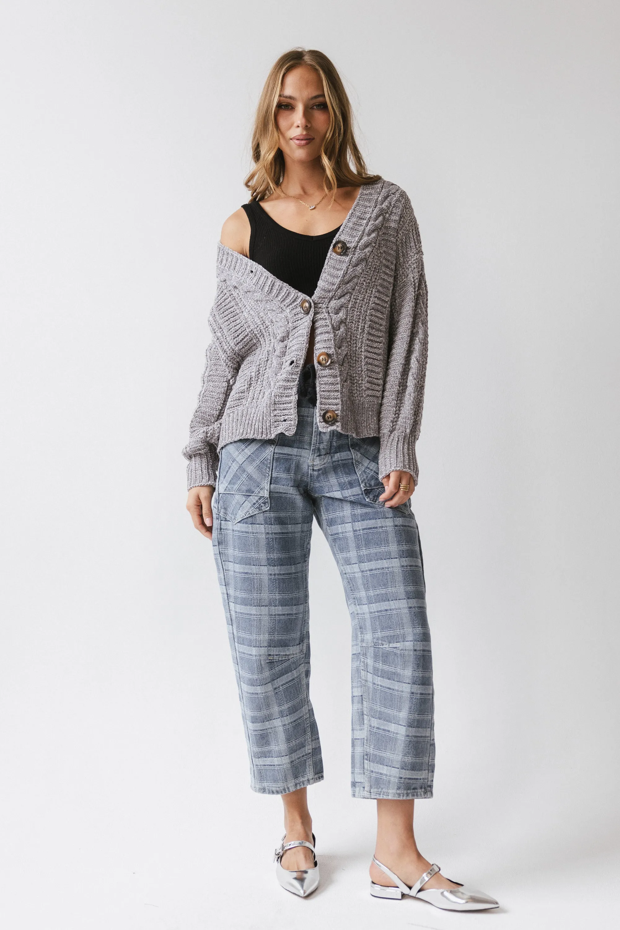 Brett Oversized Cardigan in Grey - FINAL SALE sold by bohme product image thumbnail 4