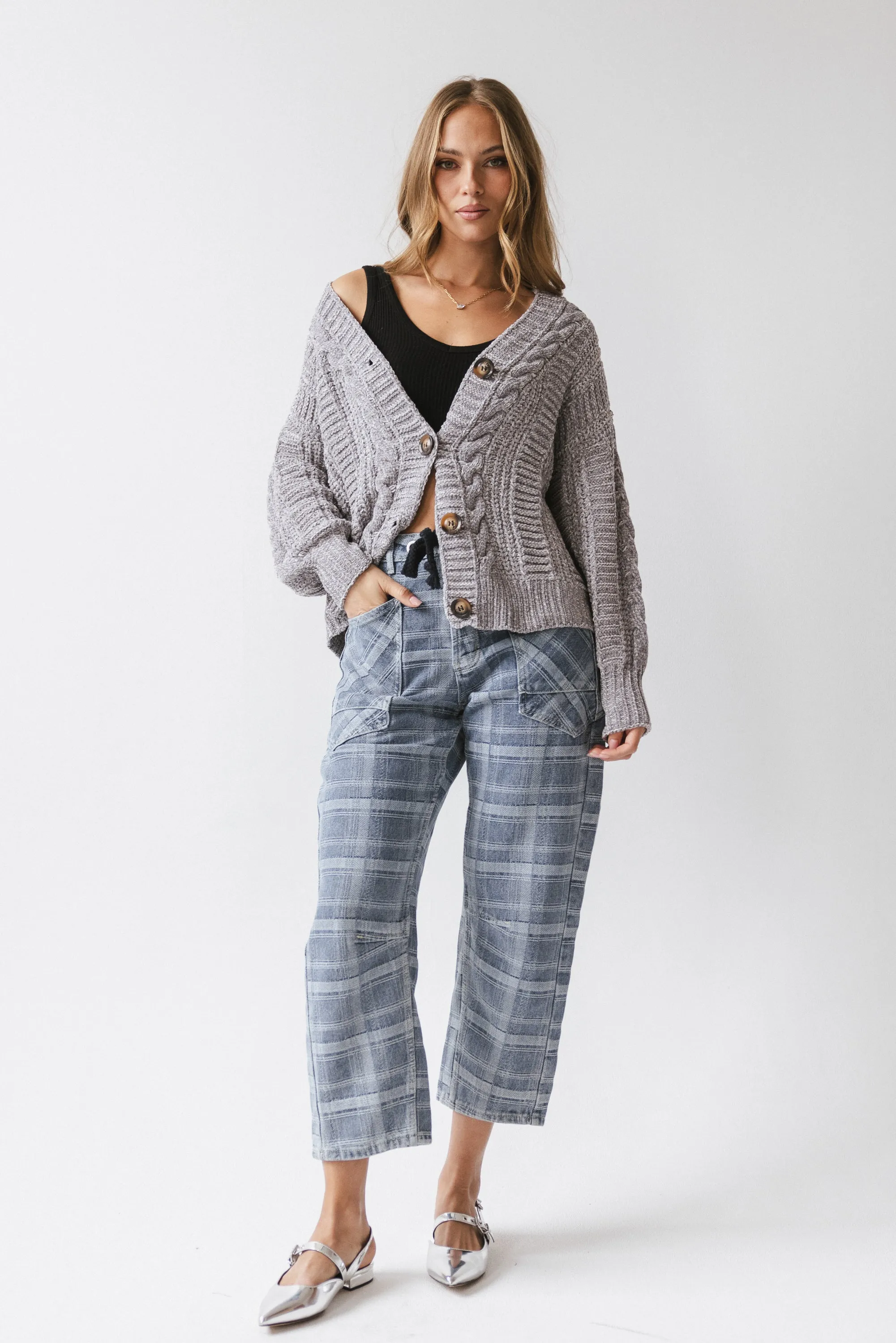 Brett Oversized Cardigan in Grey - FINAL SALE sold by bohme product image thumbnail 3